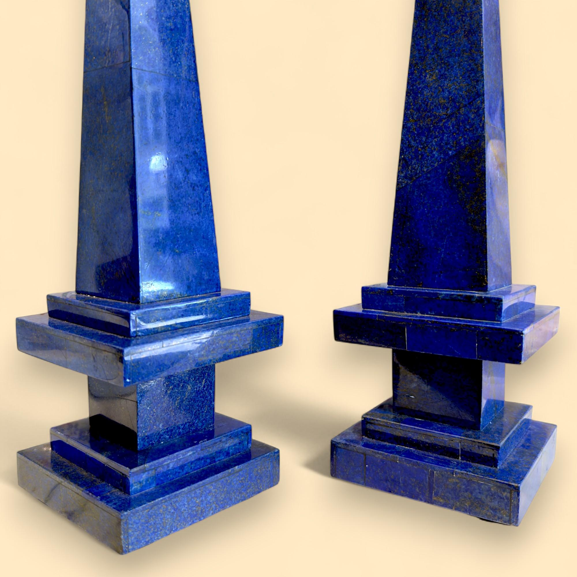 Paire d'obélisques en lapis-lazuli, Afghanistan, XIXe siècle en vente 2
