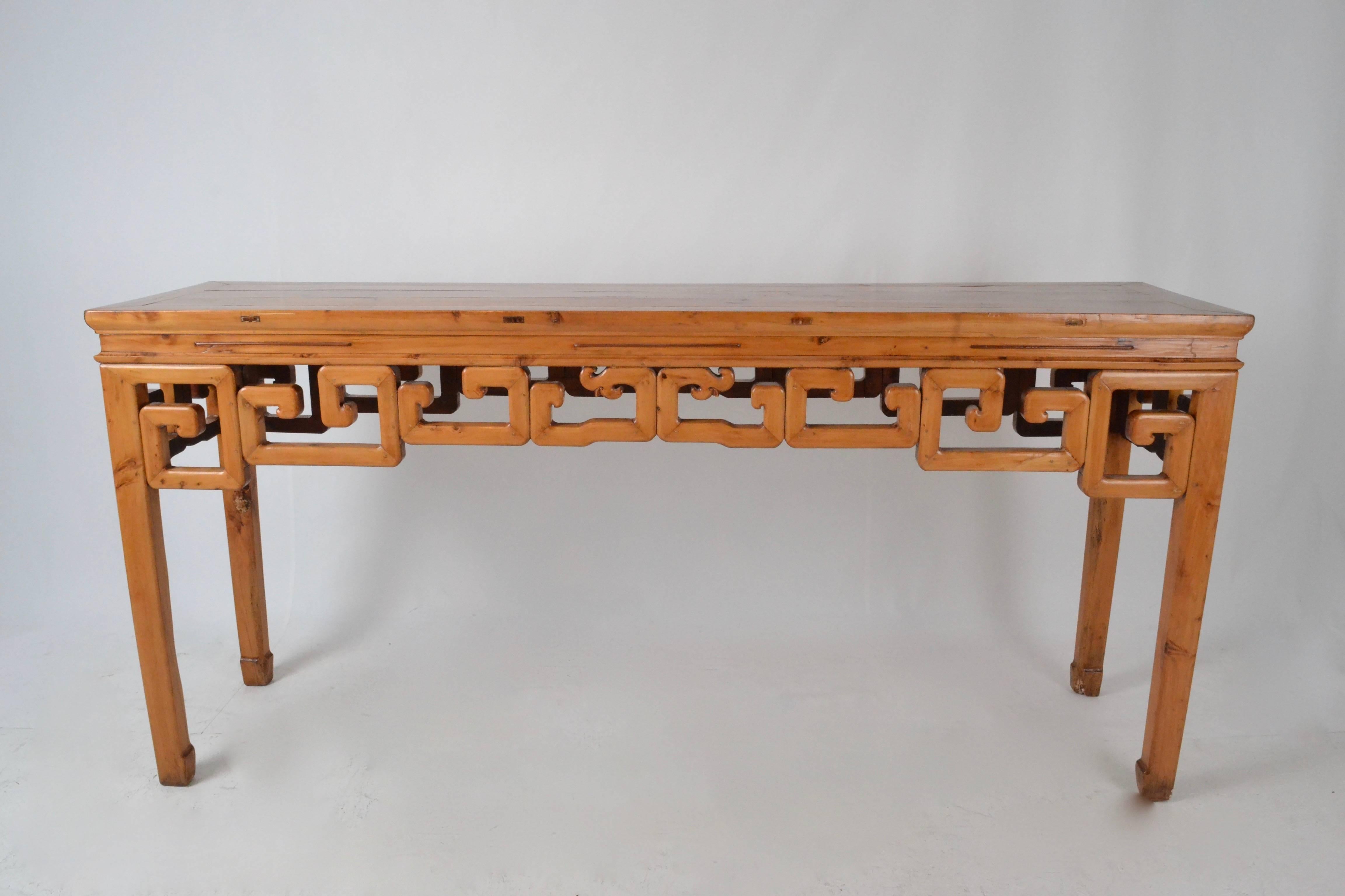Chinese Elmwood Console In Good Condition In Norwalk, CT