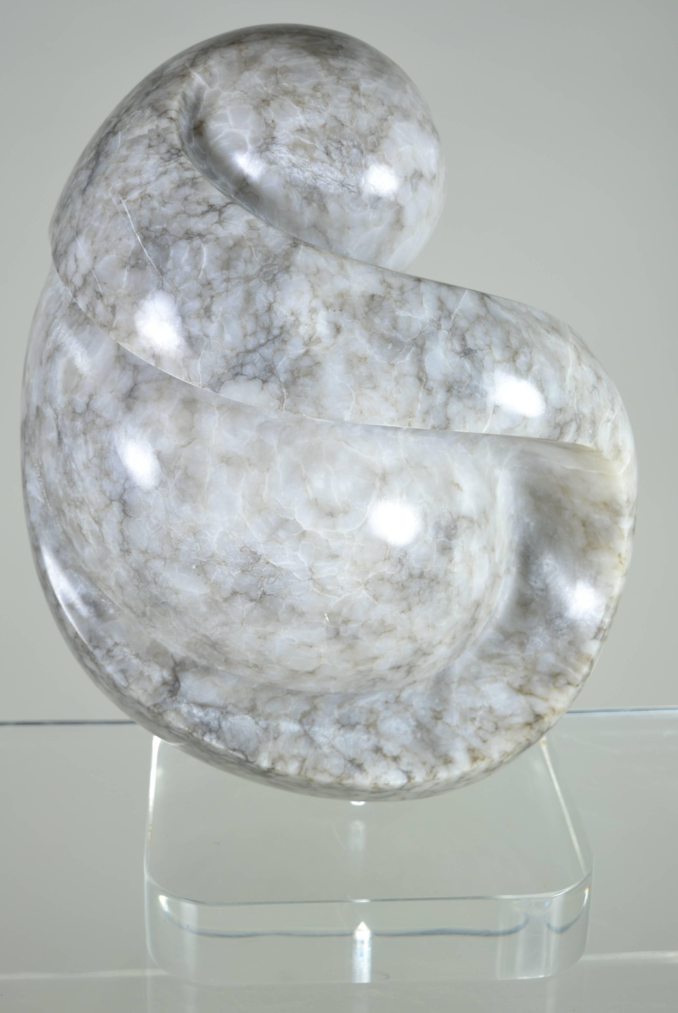 Abstract Marble Sculpture by Laura Rand Haleman, 1979 In Excellent Condition In Norwalk, CT