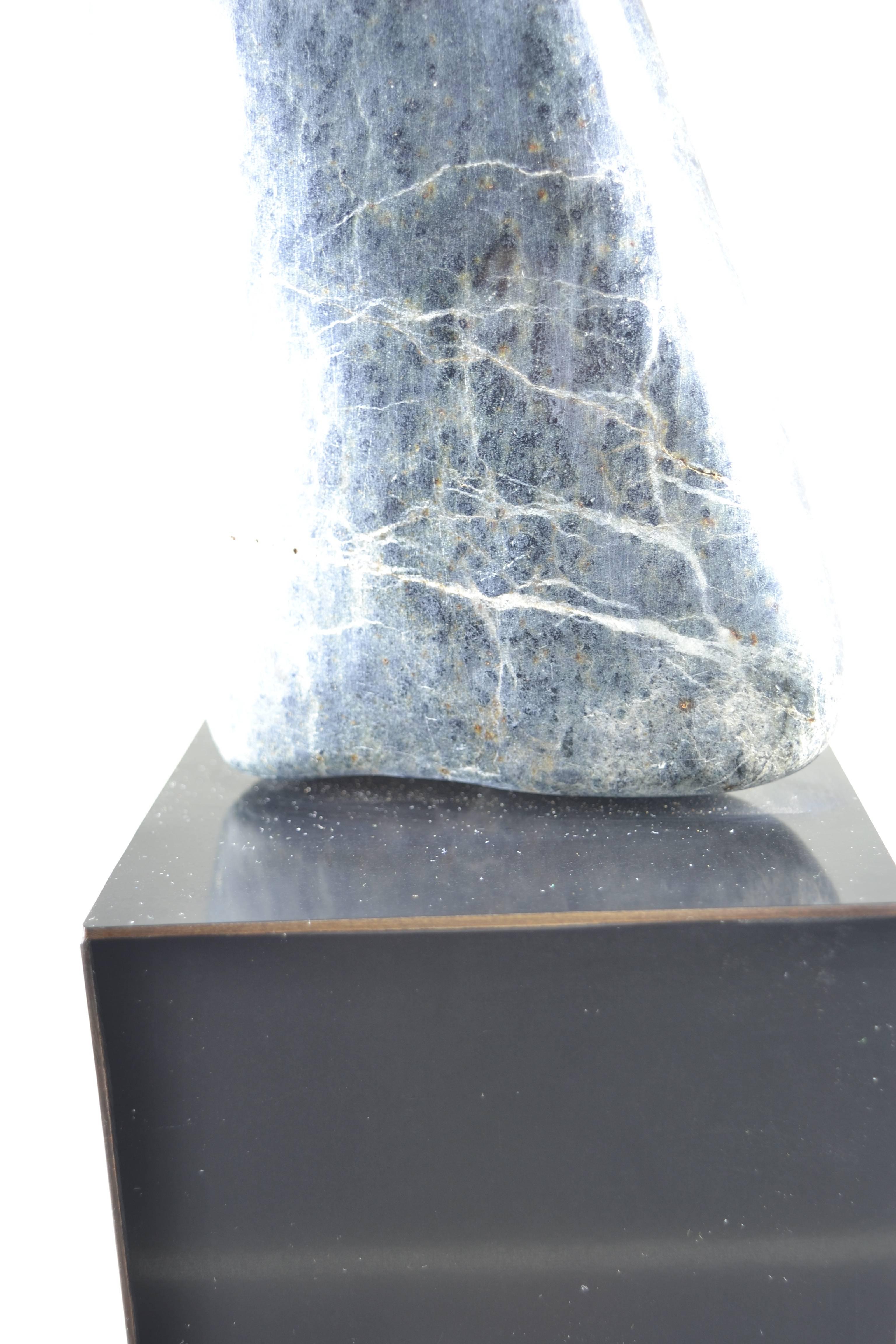 Abstract Marble Sculpture on Custom Base 1