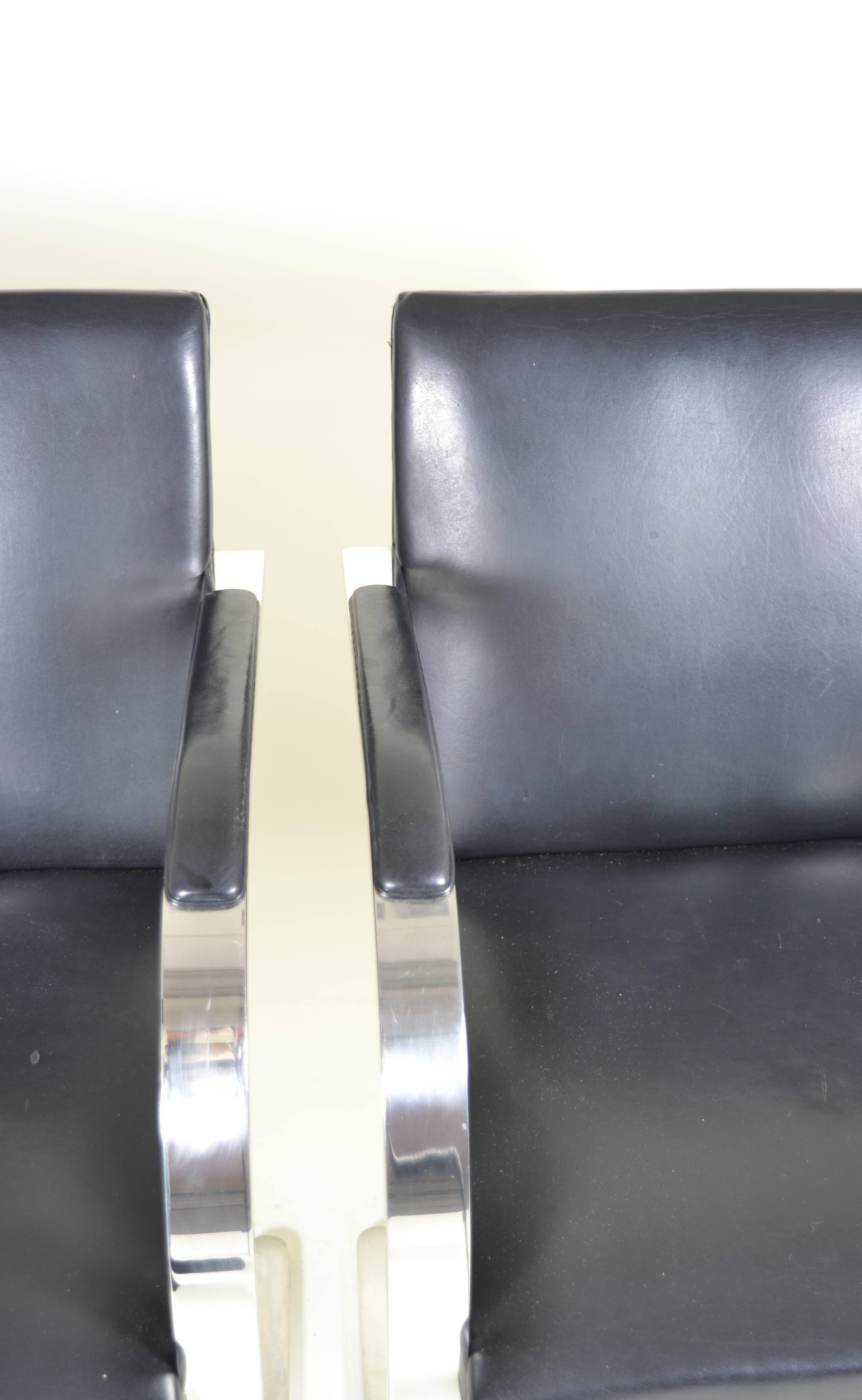 Pair of Brno Chairs, Mies Van Der Rohe for Knoll In Good Condition In Norwalk, CT