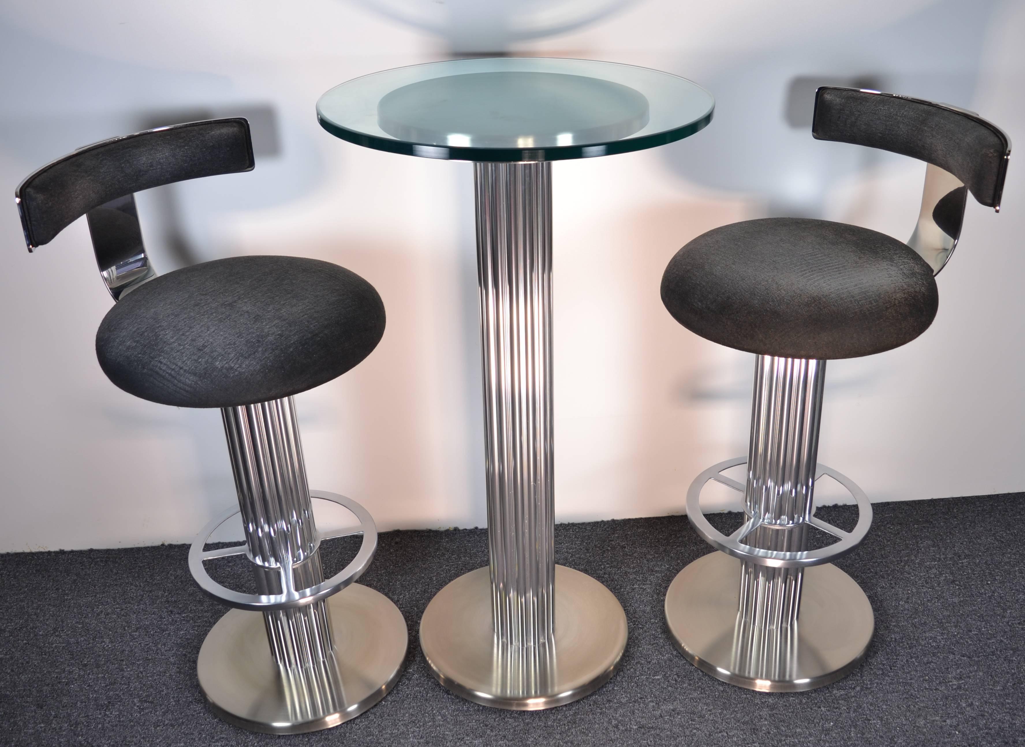Set of Four Swivel Barstools by Designs for Leisure, circa 1980s 2