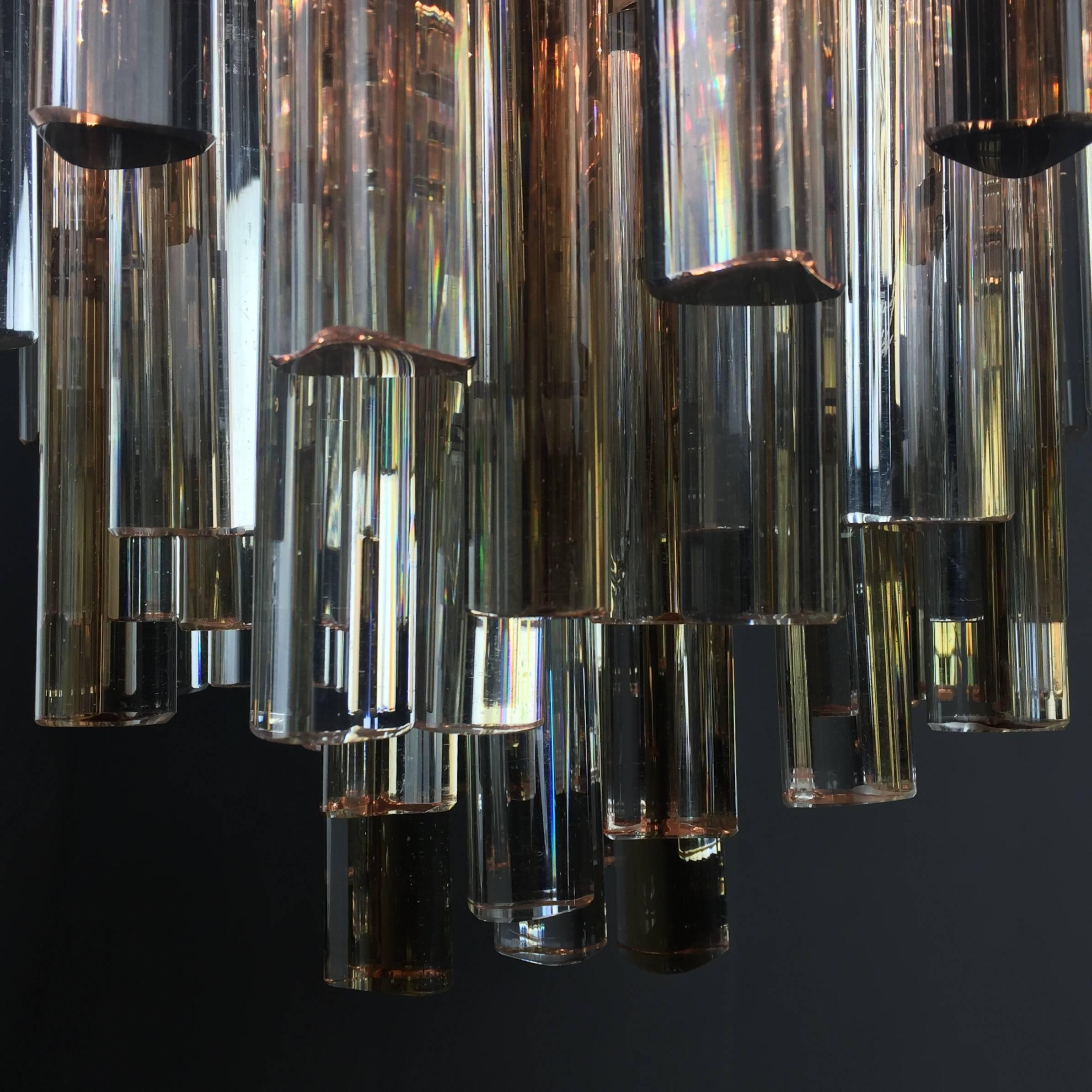 Late 20th Century Two Toned Murano Glass Camer Chandelier 