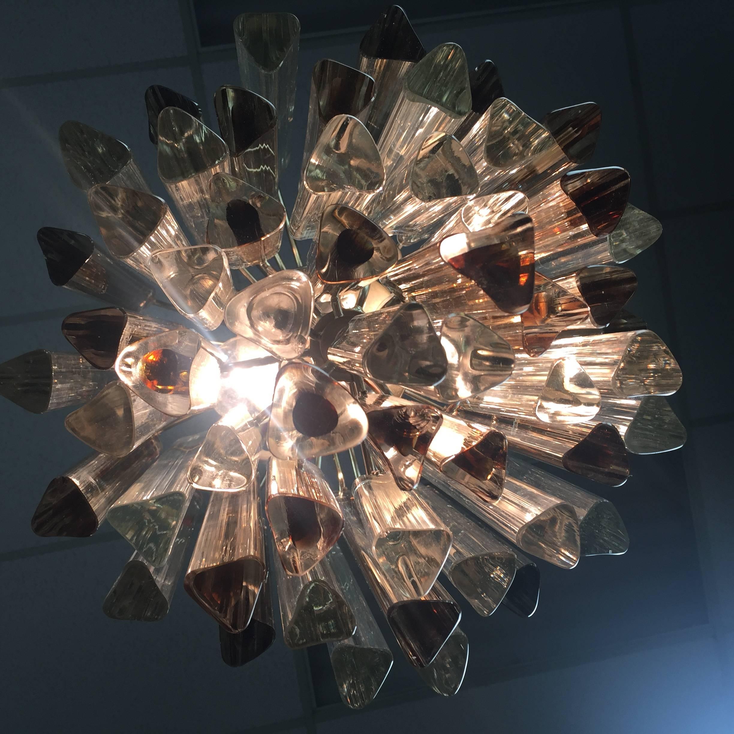 Two Toned Murano Glass Camer Chandelier  2