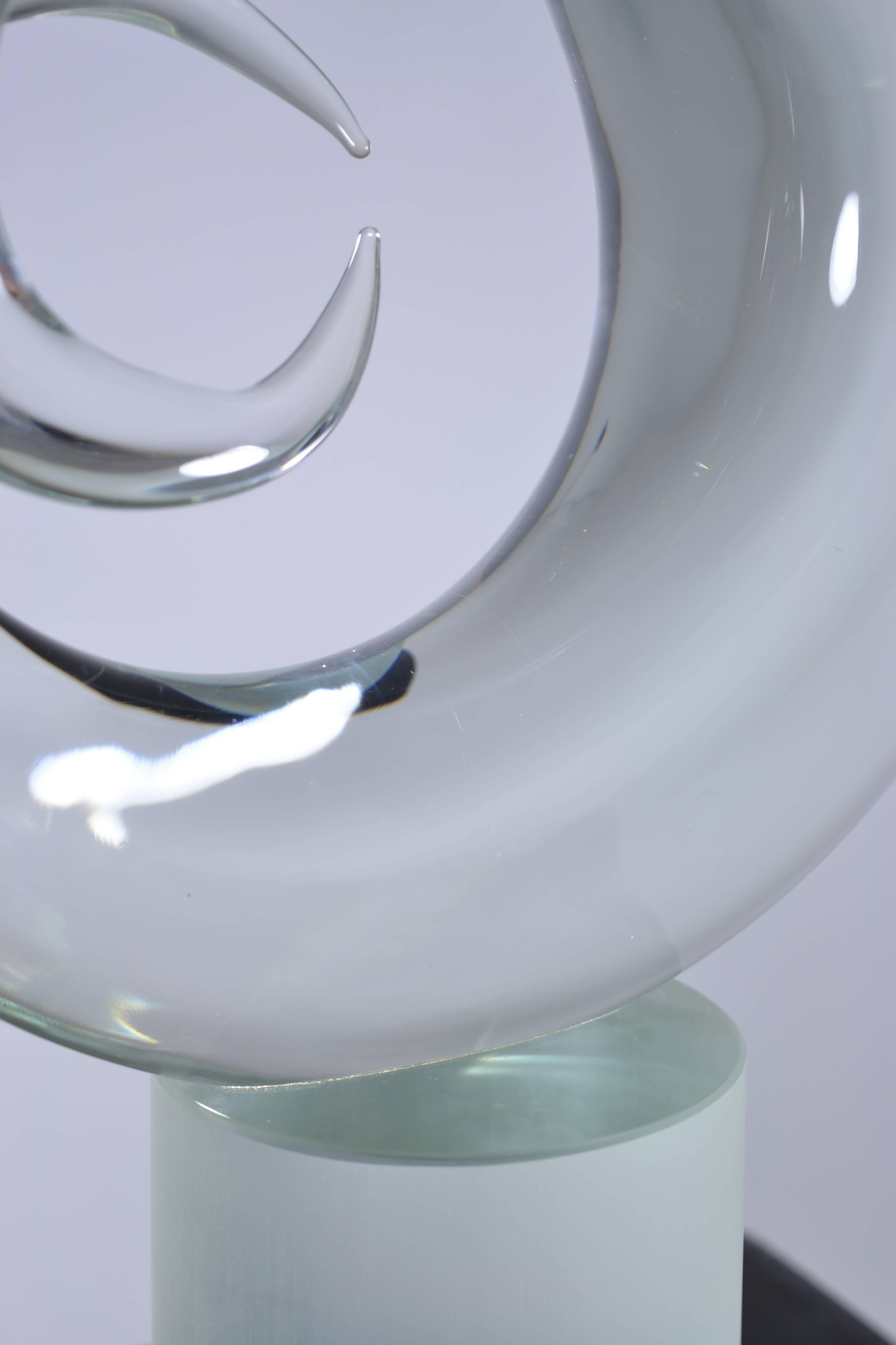 Mid-Century Modern Signed Seguso Murano Glass Sculpture