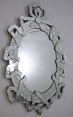 Large Venetian Mirror with Ribbon Motif, Italy, 1950s