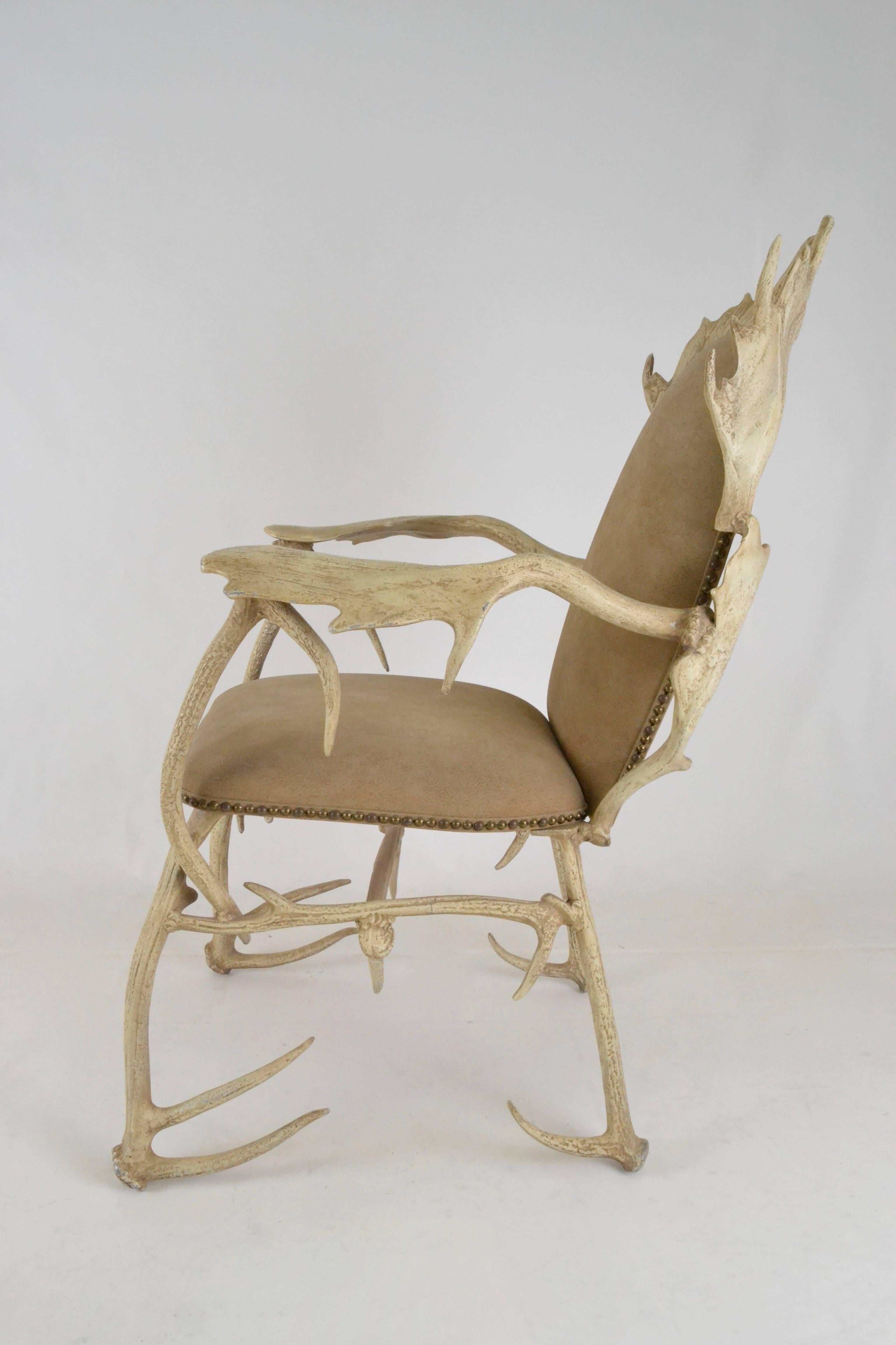 Late 20th Century Arthur Court Aluminum Antler Chair, USA, circa 1970s