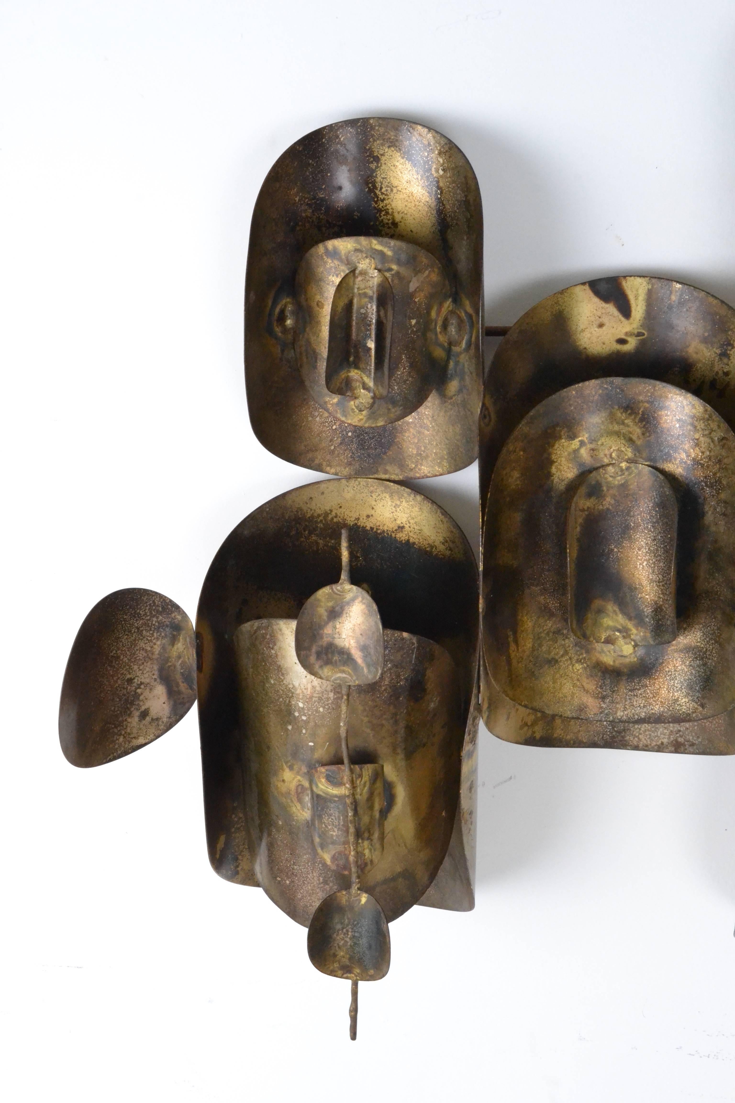 Late 20th Century Metal Abstract Wall Sculpture, USA, 1970s