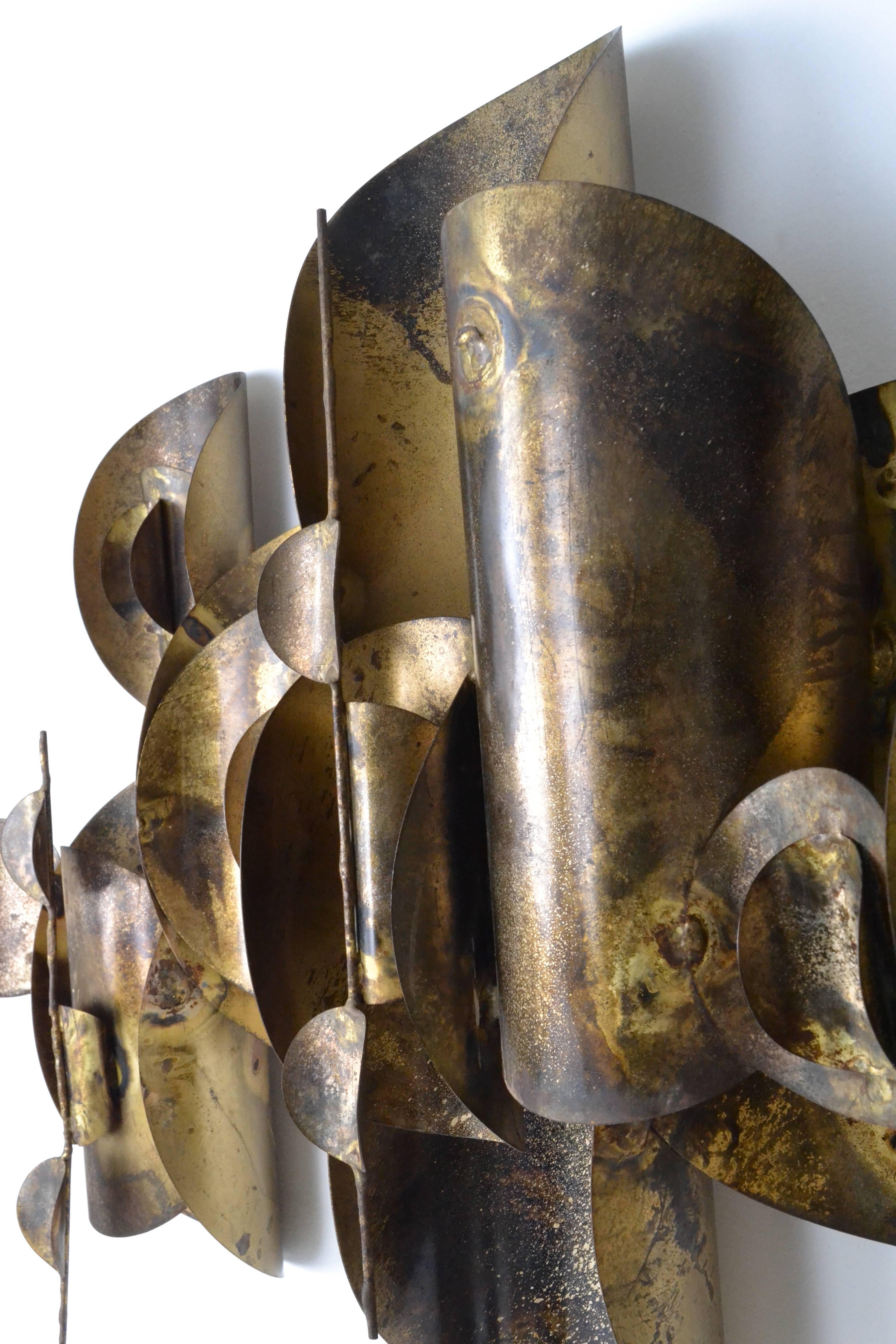 Metal Abstract Wall Sculpture, USA, 1970s 1