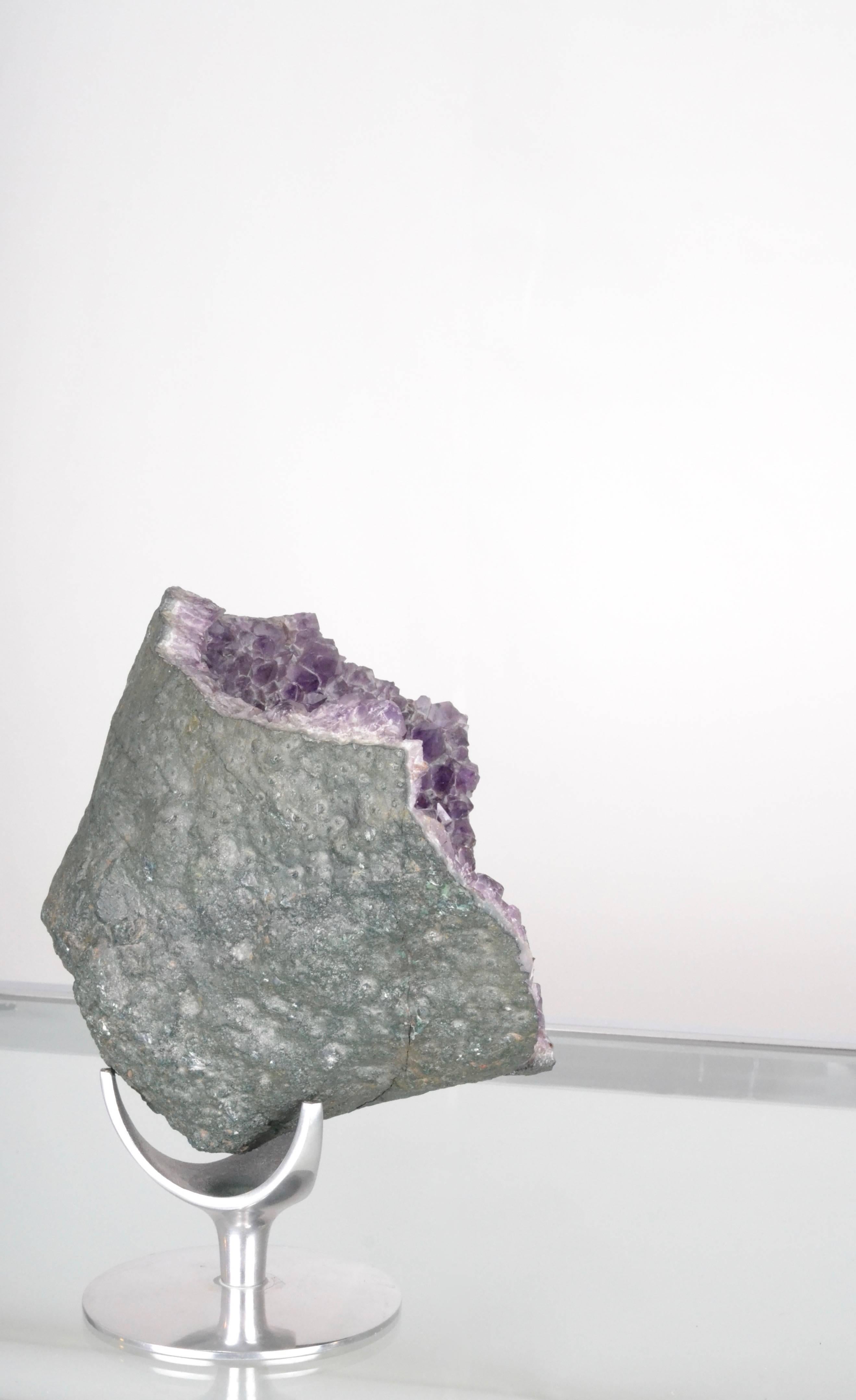 20th Century Large Amethyst Geode on Stand