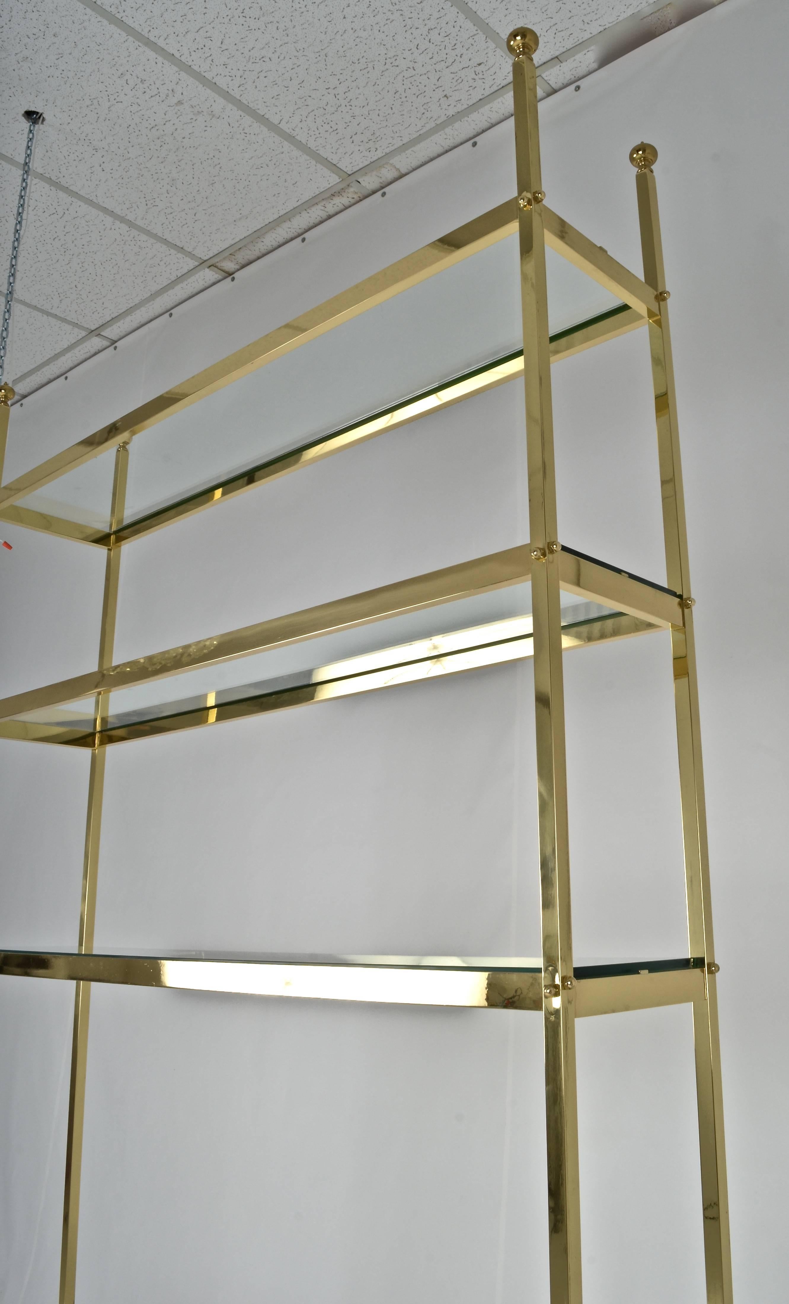 brass etagere