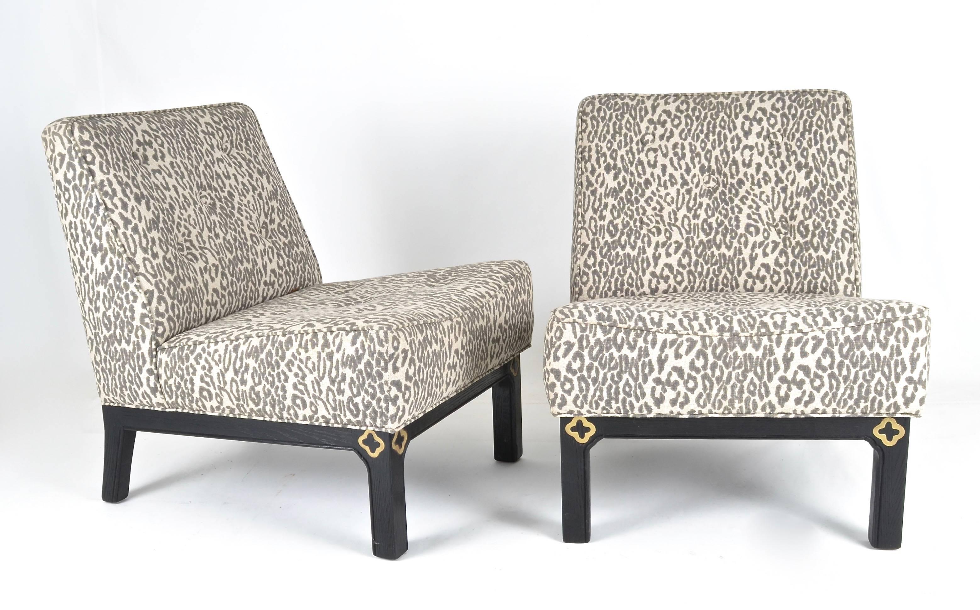 Mid-Century Modern Pair of 1940s Modern Slipper Chairs