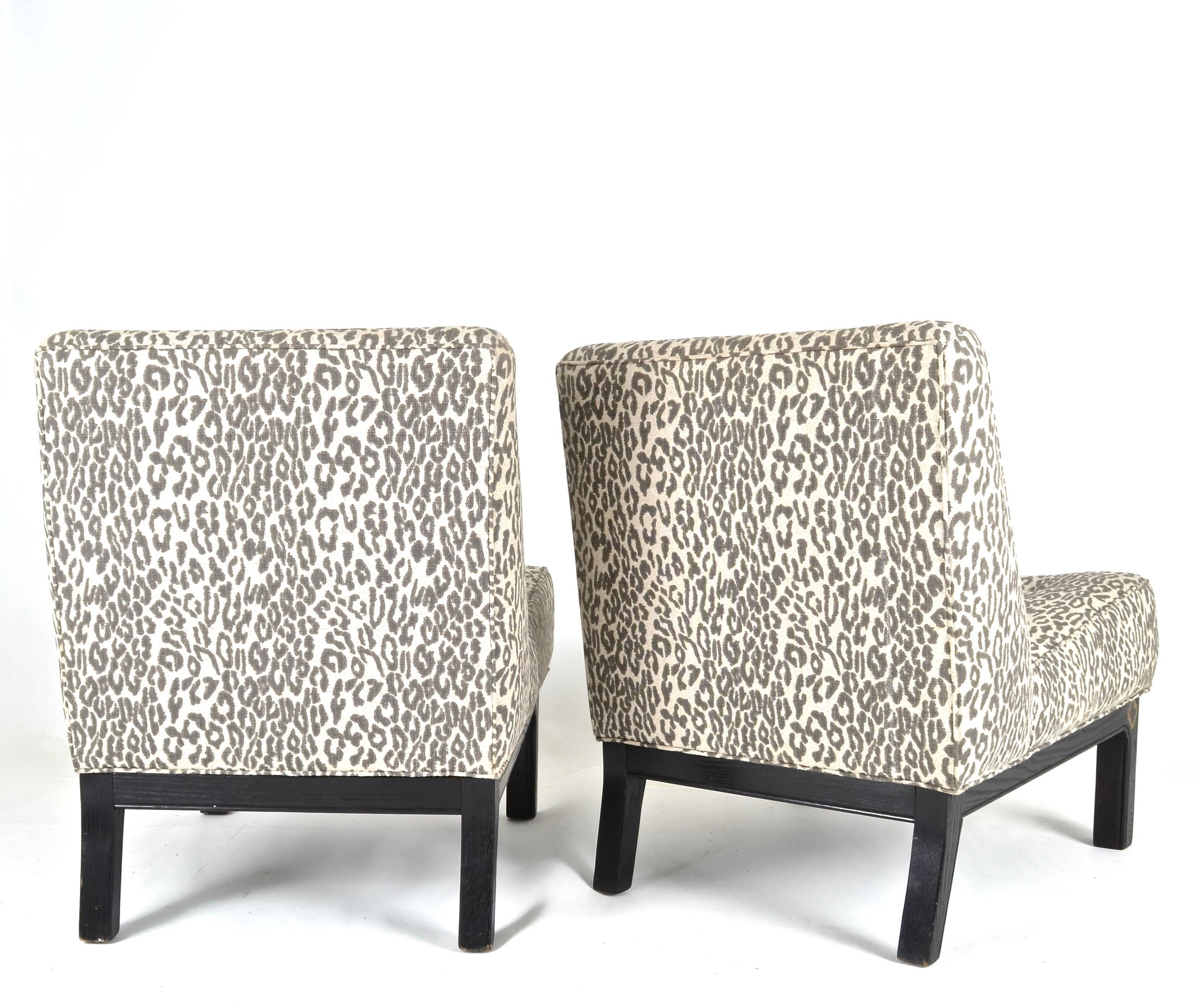 Mid-20th Century Pair of 1940s Modern Slipper Chairs