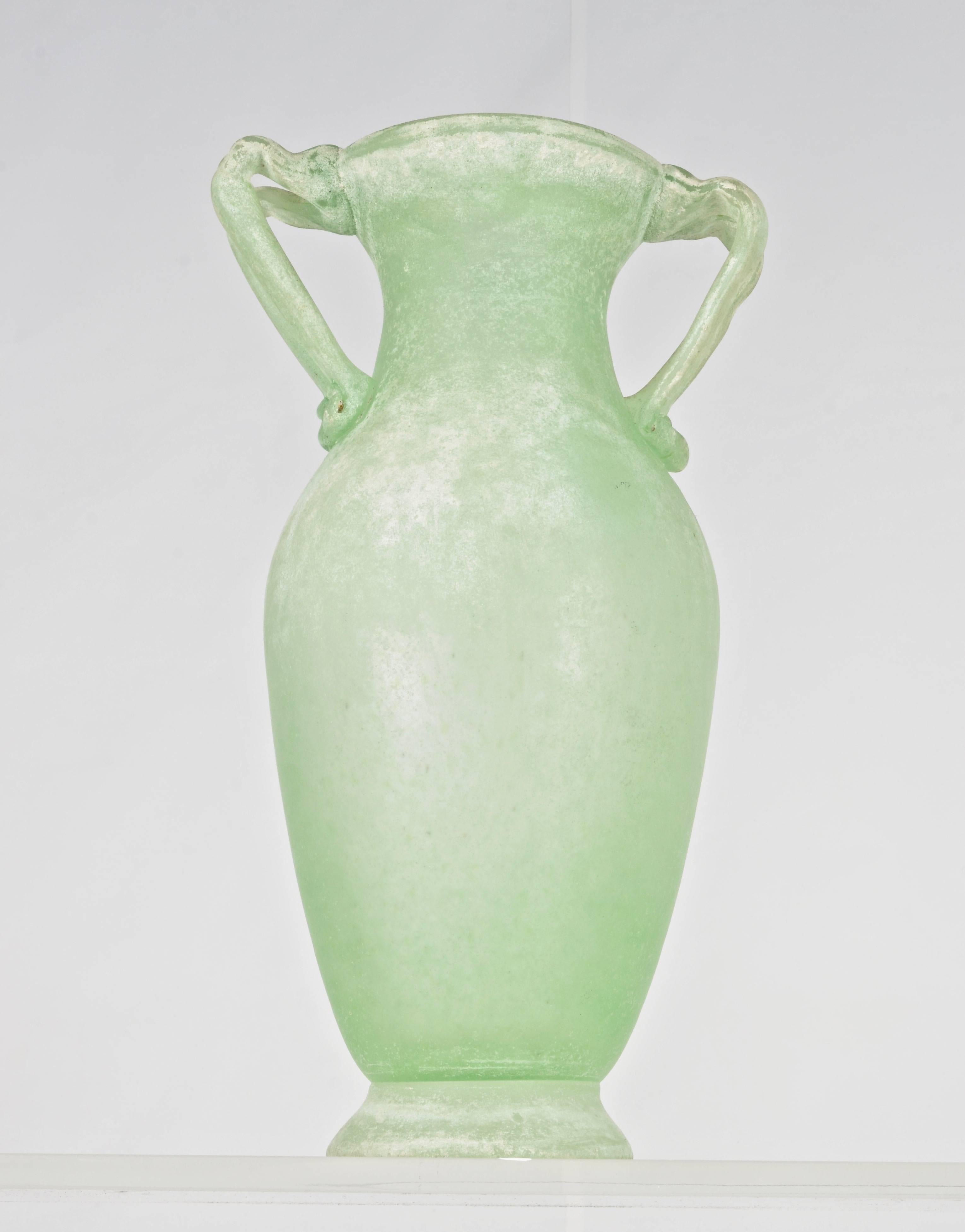 Italian Large Murano Scavo Vase