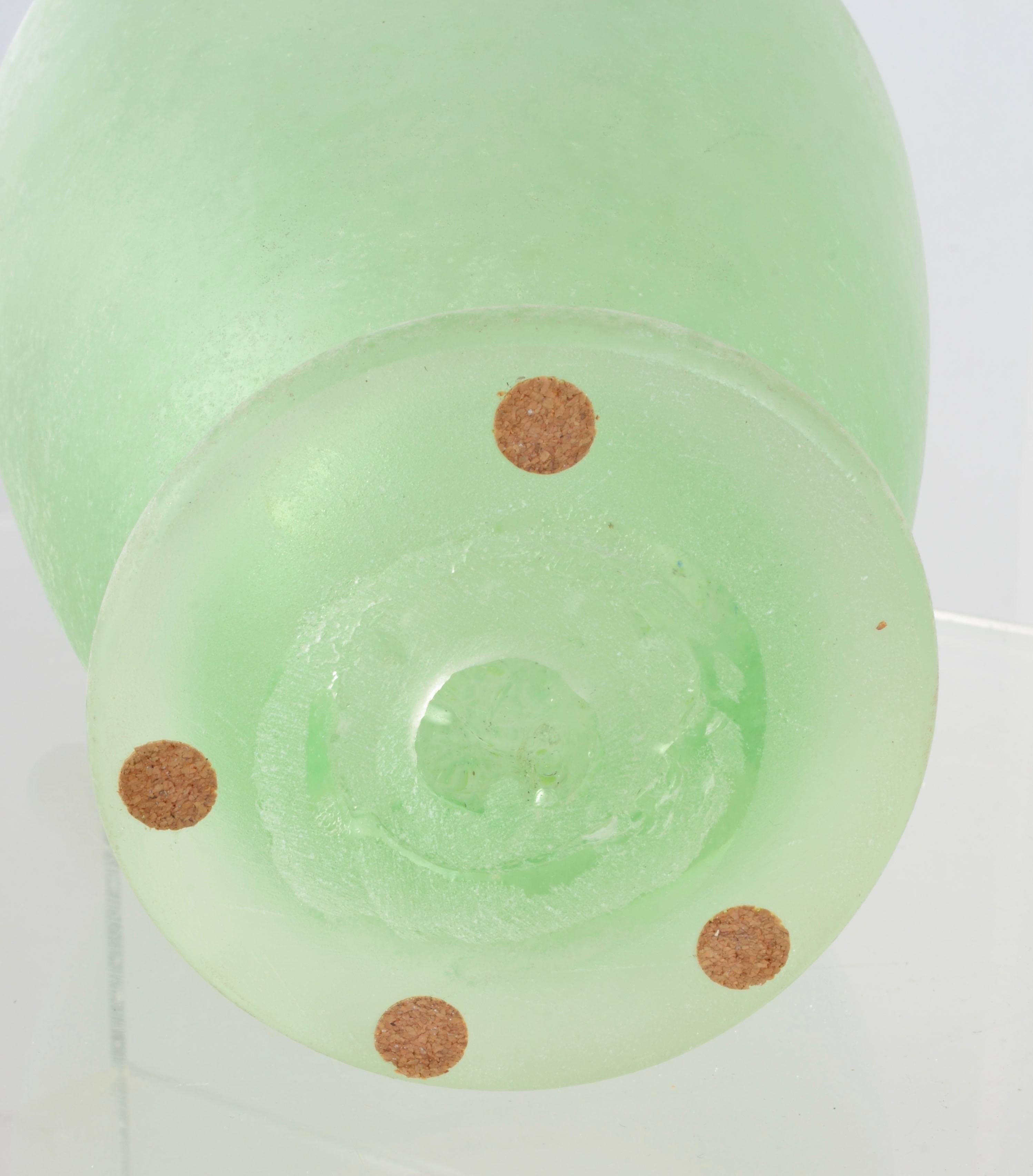 Late 20th Century Large Murano Scavo Vase