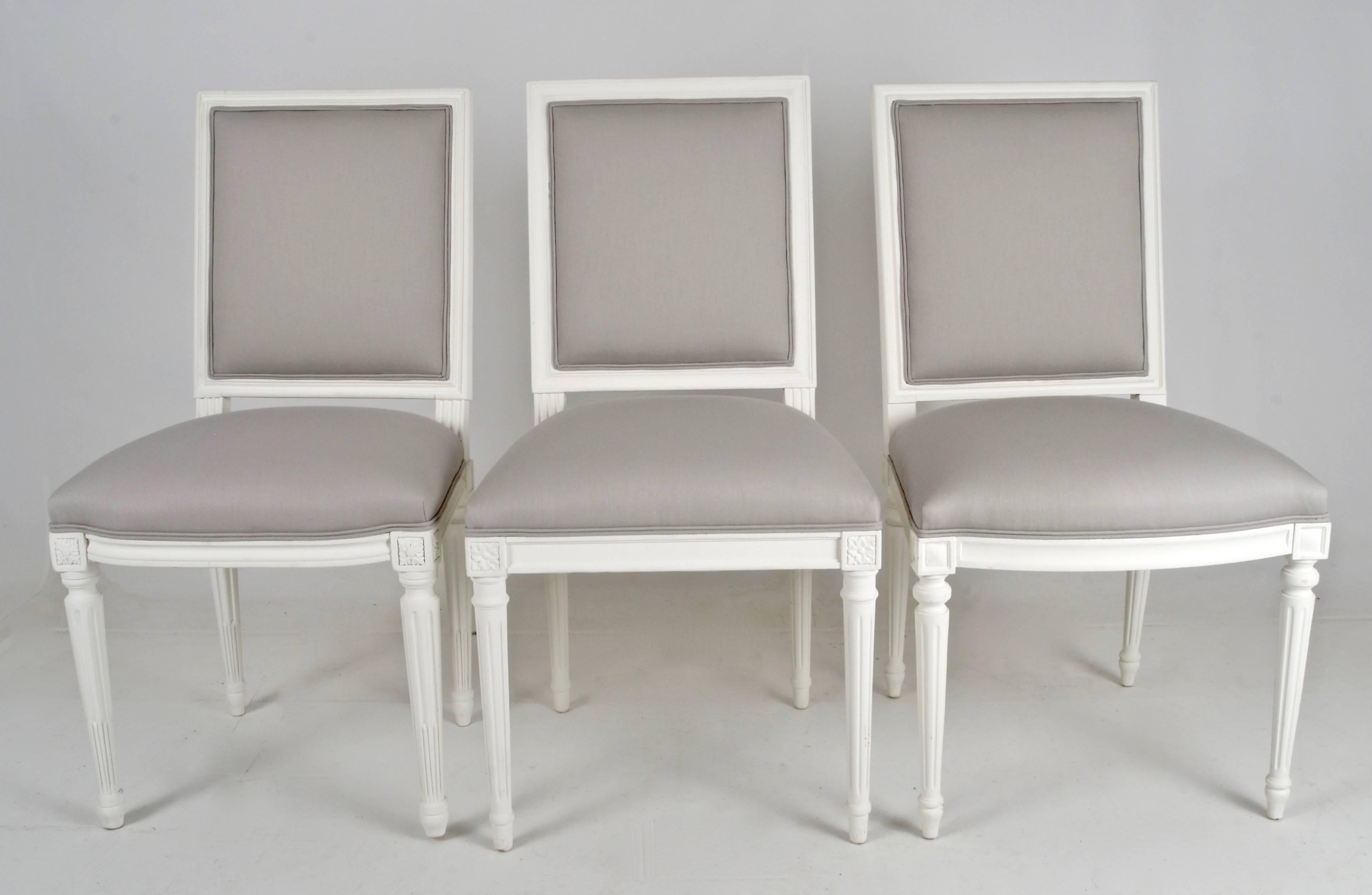 Early 20th Century Assembled Set of Eight Louis XVI-Style Dining Chairs
