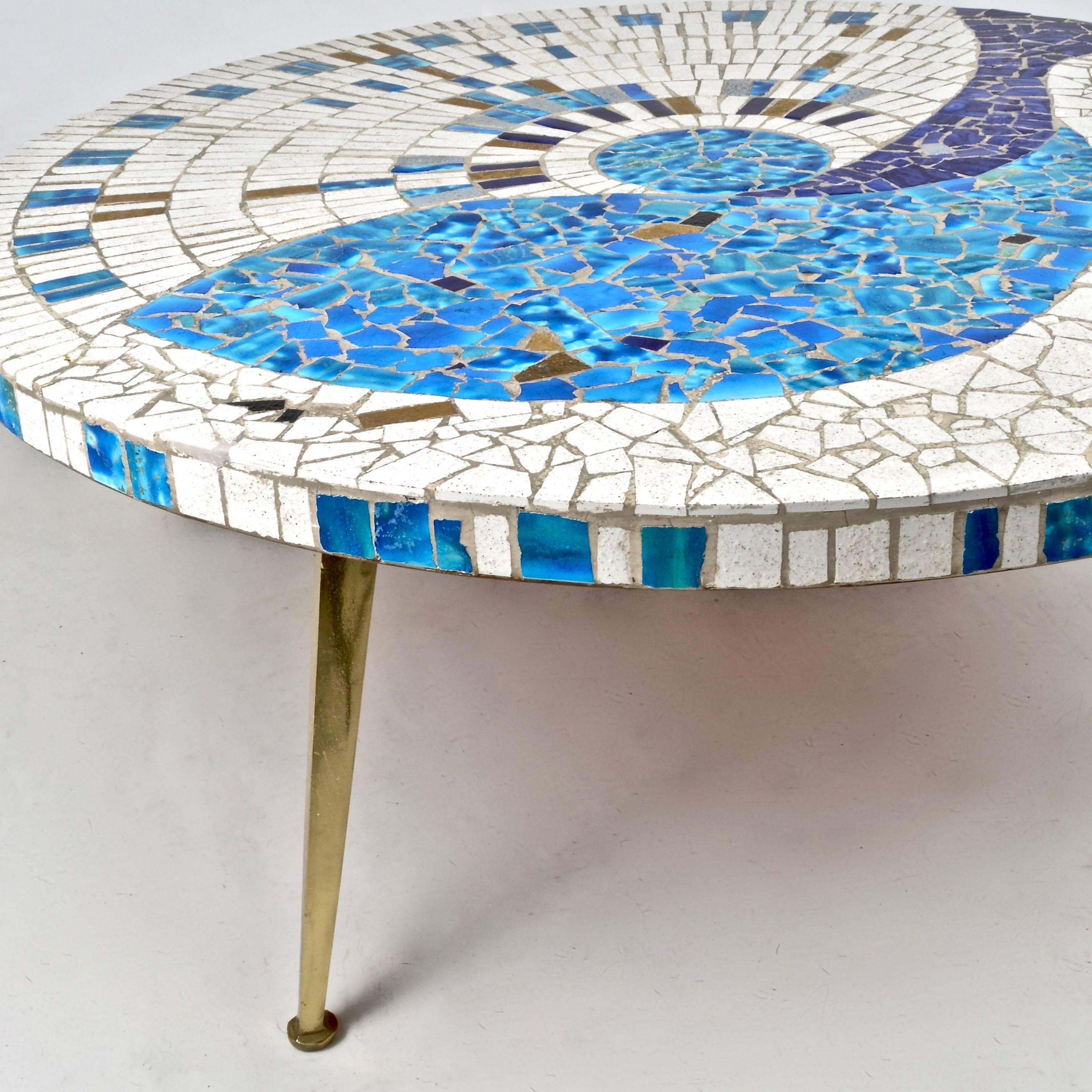 Vintage Tile Top Cocktail Table, USA, 1950s In Excellent Condition In Norwalk, CT