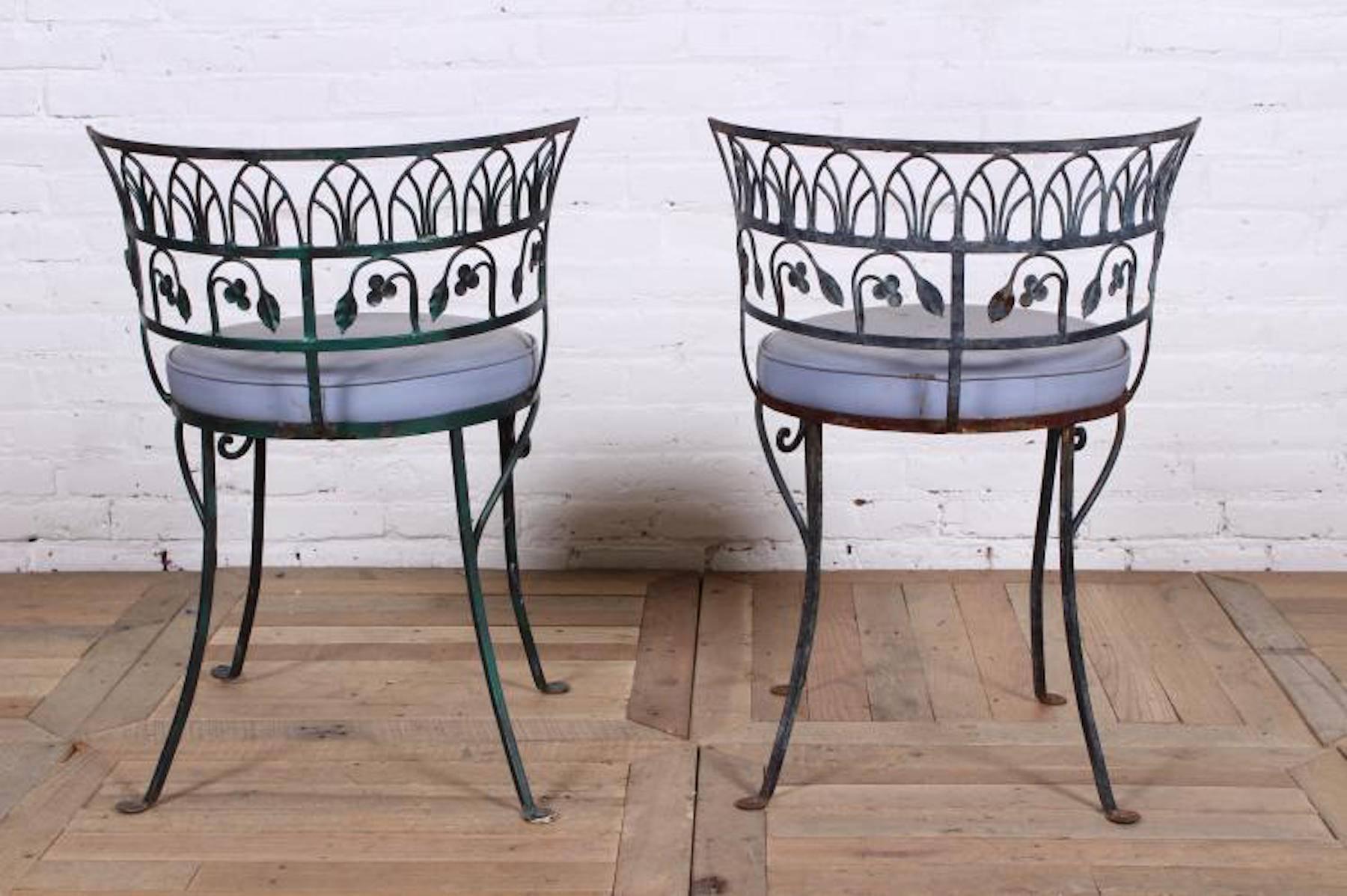 Mid-Century Modern Pair of Grand Tour Style Salterini Garden Chairs, after the Greek Antique