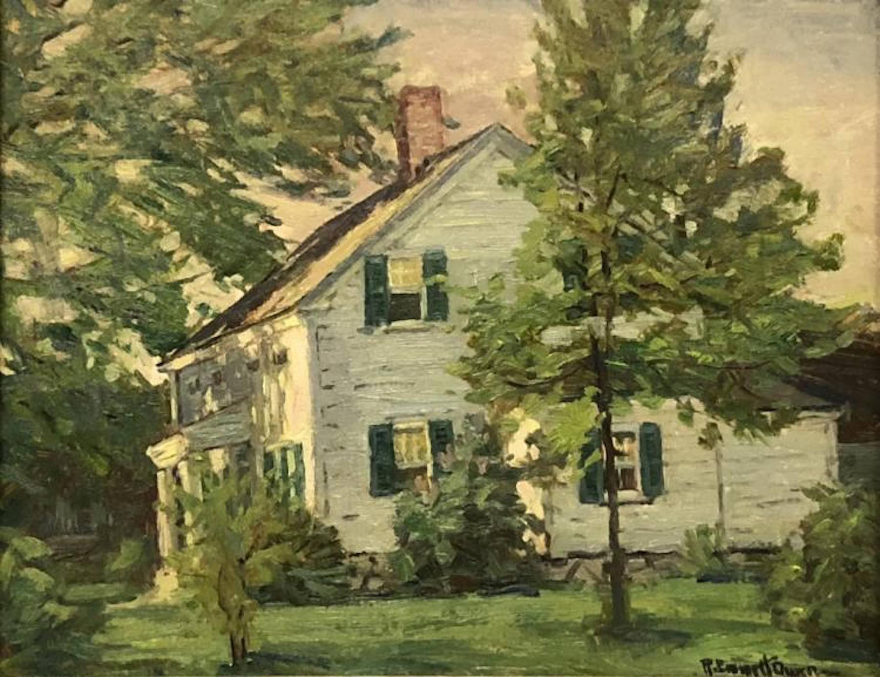 Robert Emmett Owen (1878-1957)
Twilight landscape 
American impressionist
Oil on board
Signed lower right, 