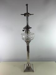 Antique Silver Plated Column Lamp