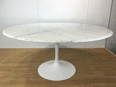 Italian Marble-Top Tulip Dining Table