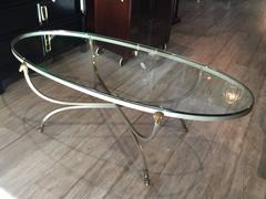 Oval Jansen Ram Motif Coffee Table