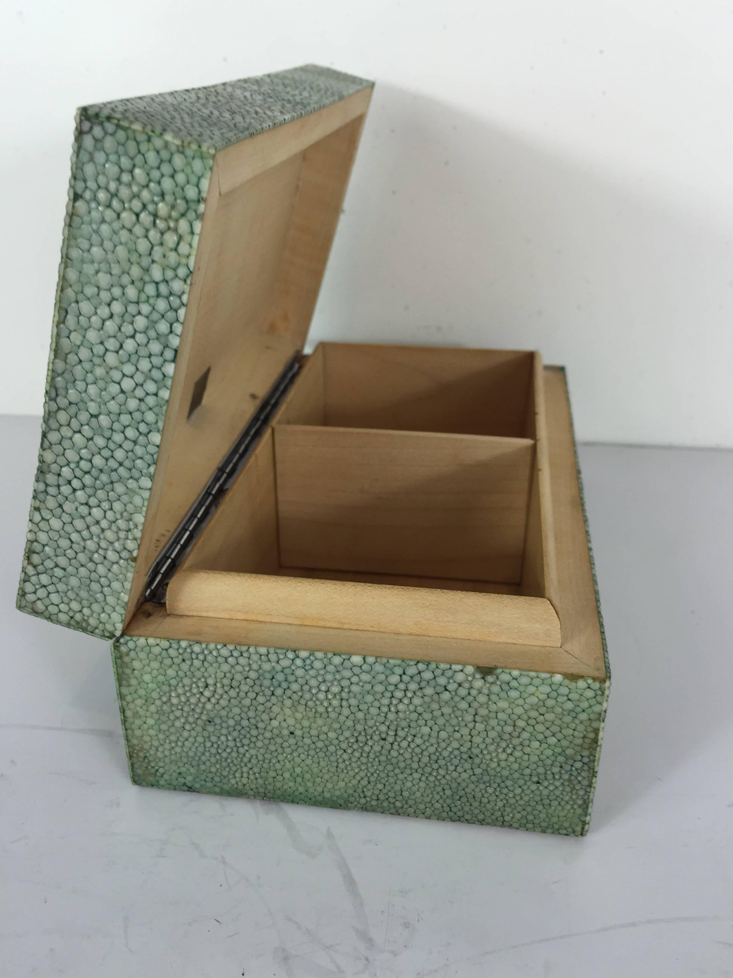 Art Deco Dunhill Shagreen Table Box In Excellent Condition In West Palm Beach, FL