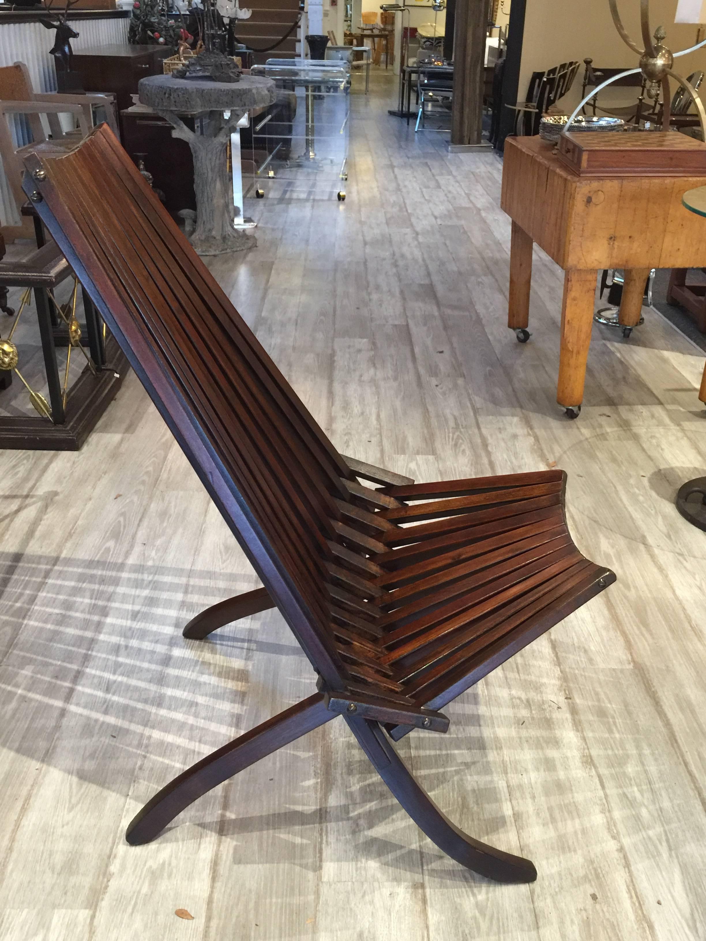 folding slat chair