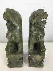Pair of Jade Foo Dogs