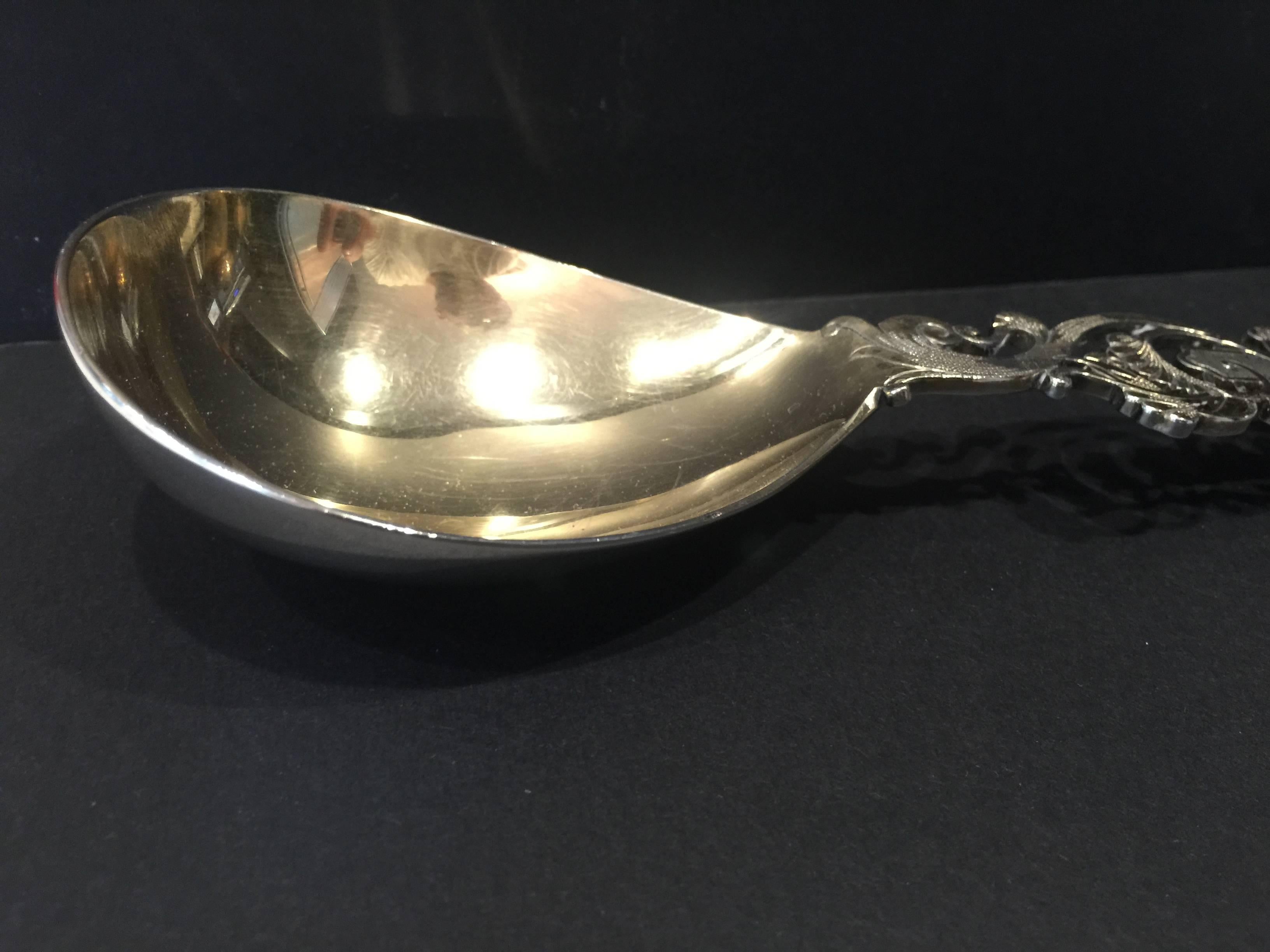 Mid-19th Century  Sterling Ecclesiastical Christening Spoon