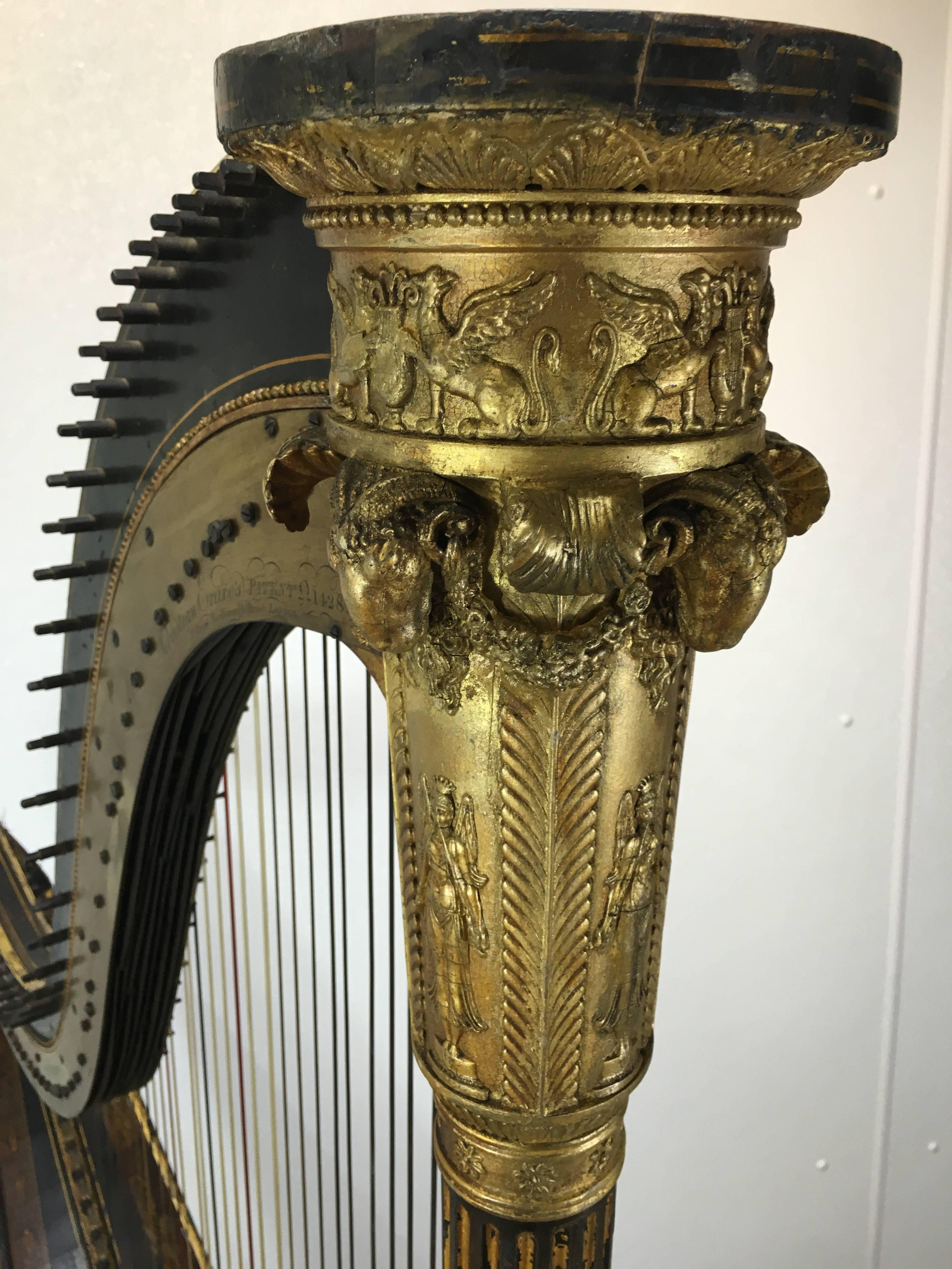 antique harp for sale