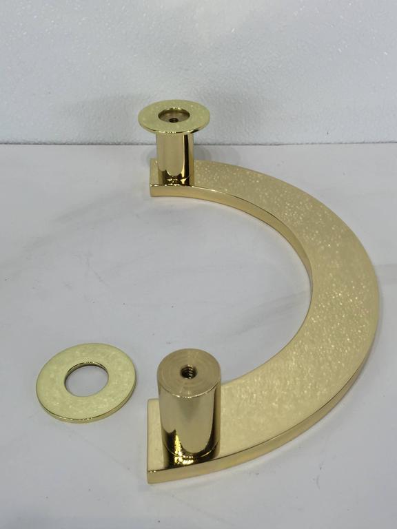MidCentury Brass Double "C" Door Handles For Sale at 1stdibs