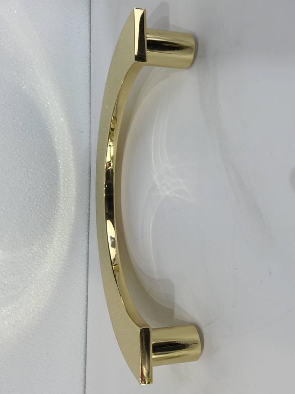 MidCentury Brass Double "C" Door Handles For Sale at 1stdibs