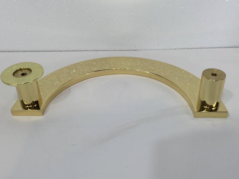 MidCentury Brass Double "C" Door Handles For Sale at 1stdibs