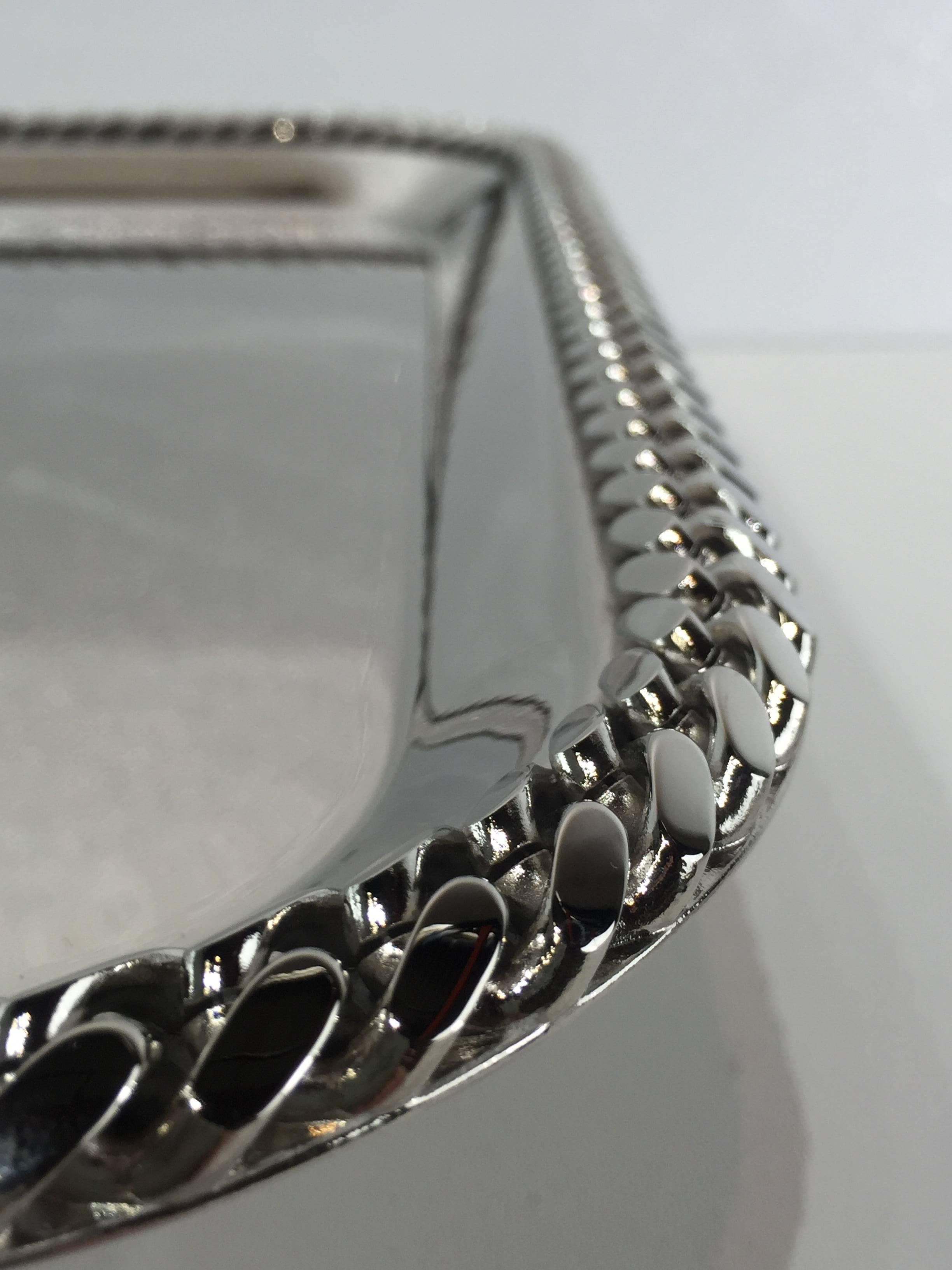 French Large Jean Després Style Chainlink Tray