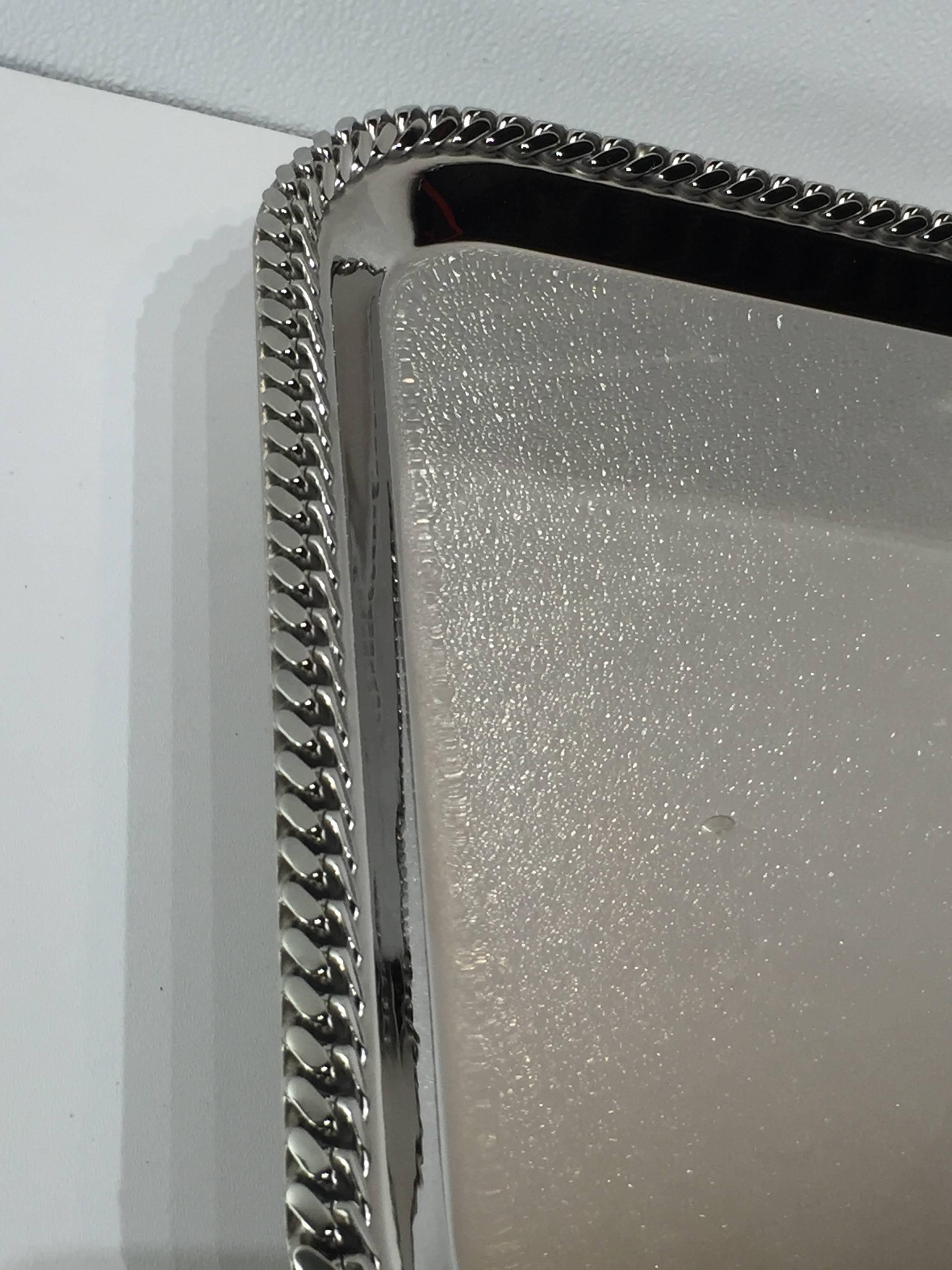 Large Jean Després Style Chainlink Tray 1