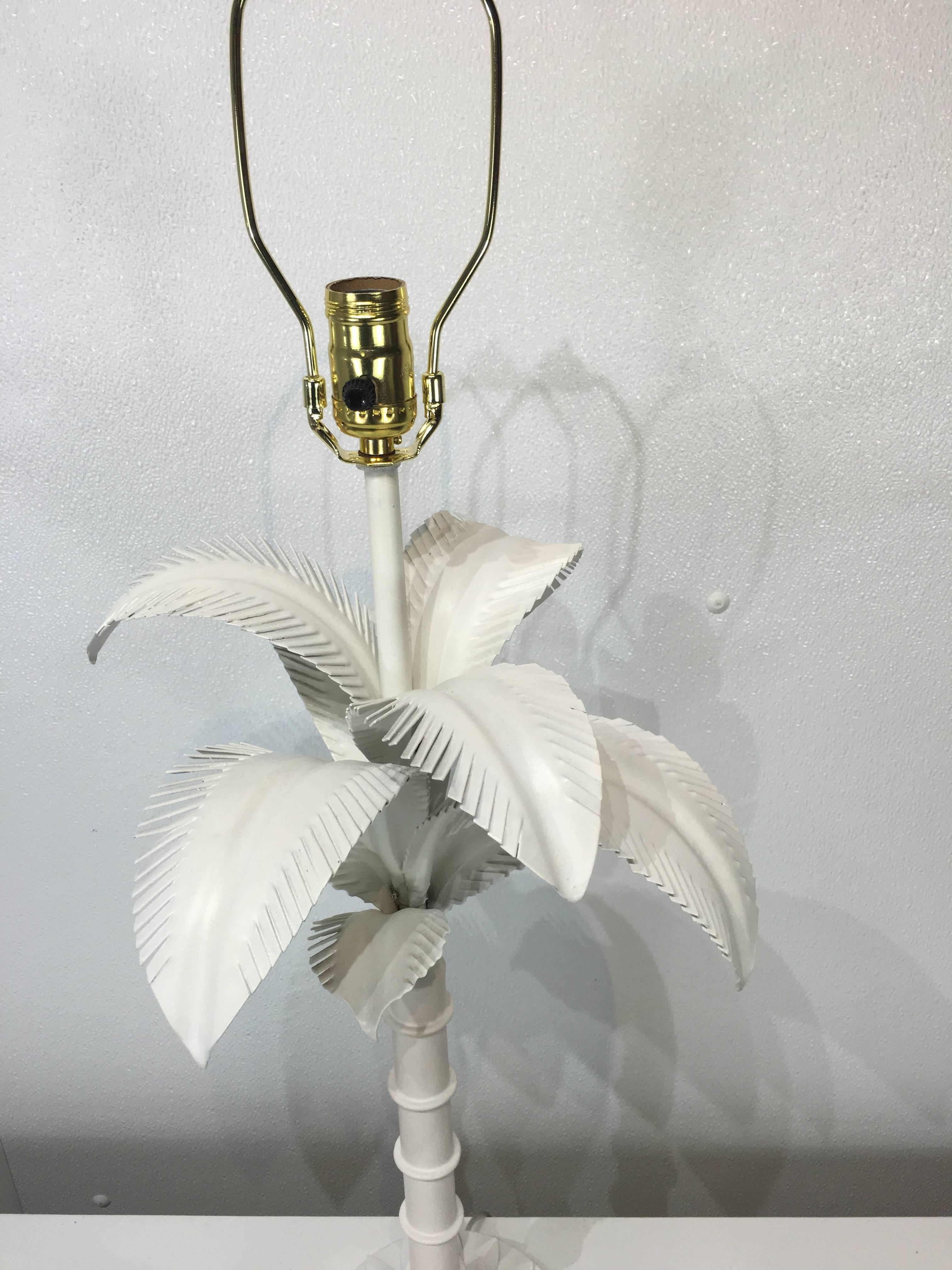 Polychromed Palm Tree Table Lamp