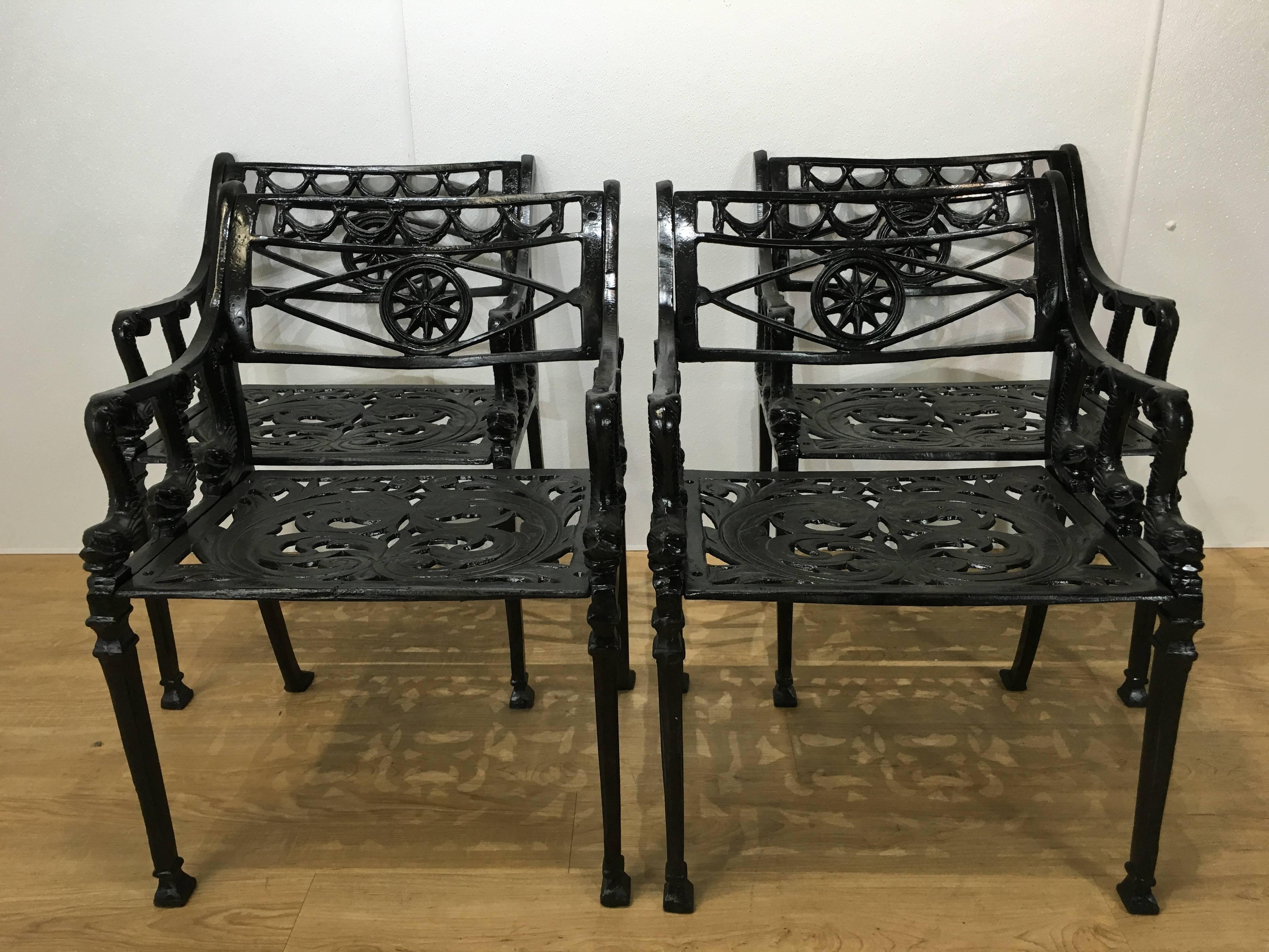 Four Molla Garden Chairs In Good Condition In Oaks, PA