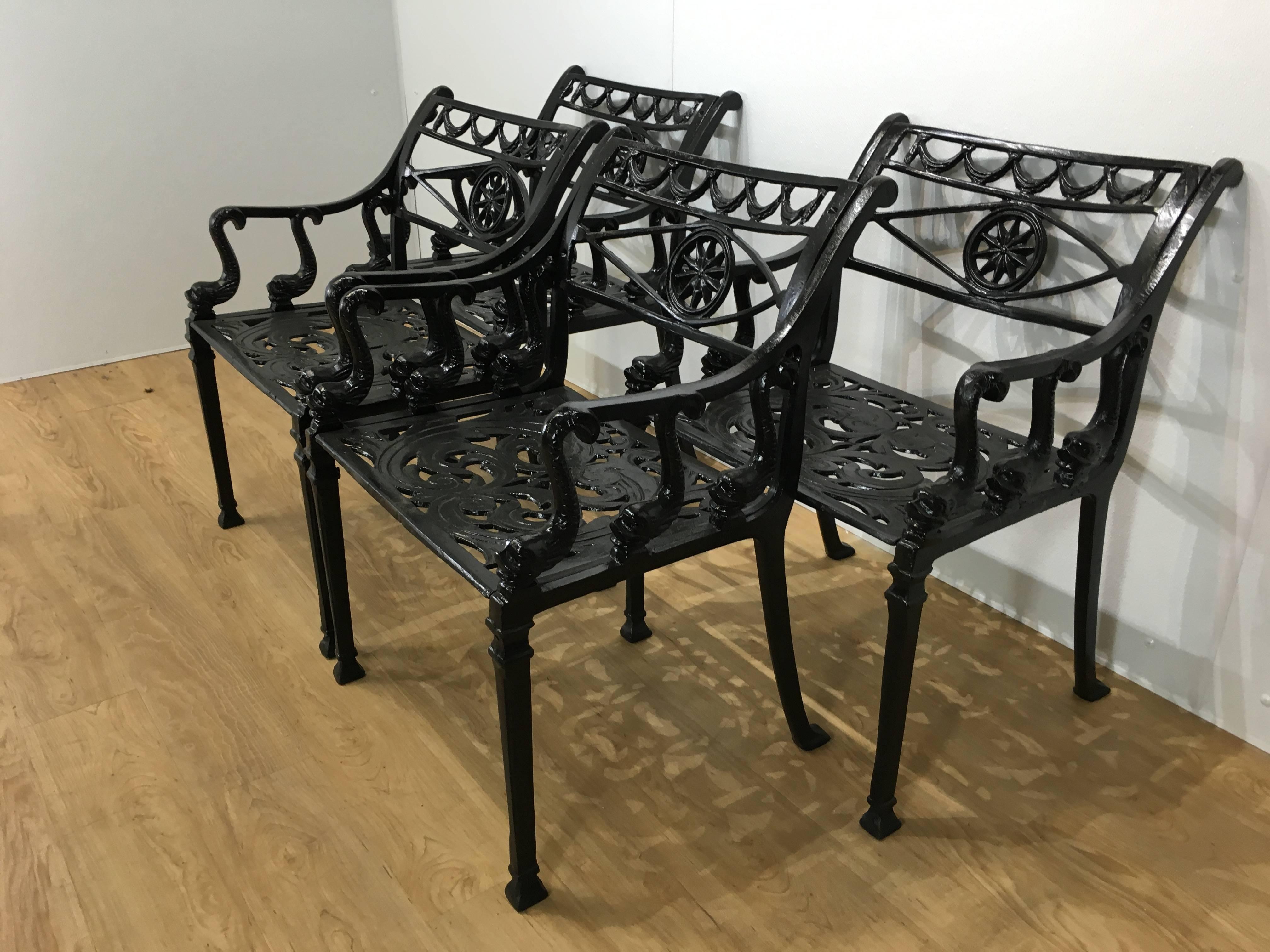 Mid-20th Century Four Molla Garden Chairs