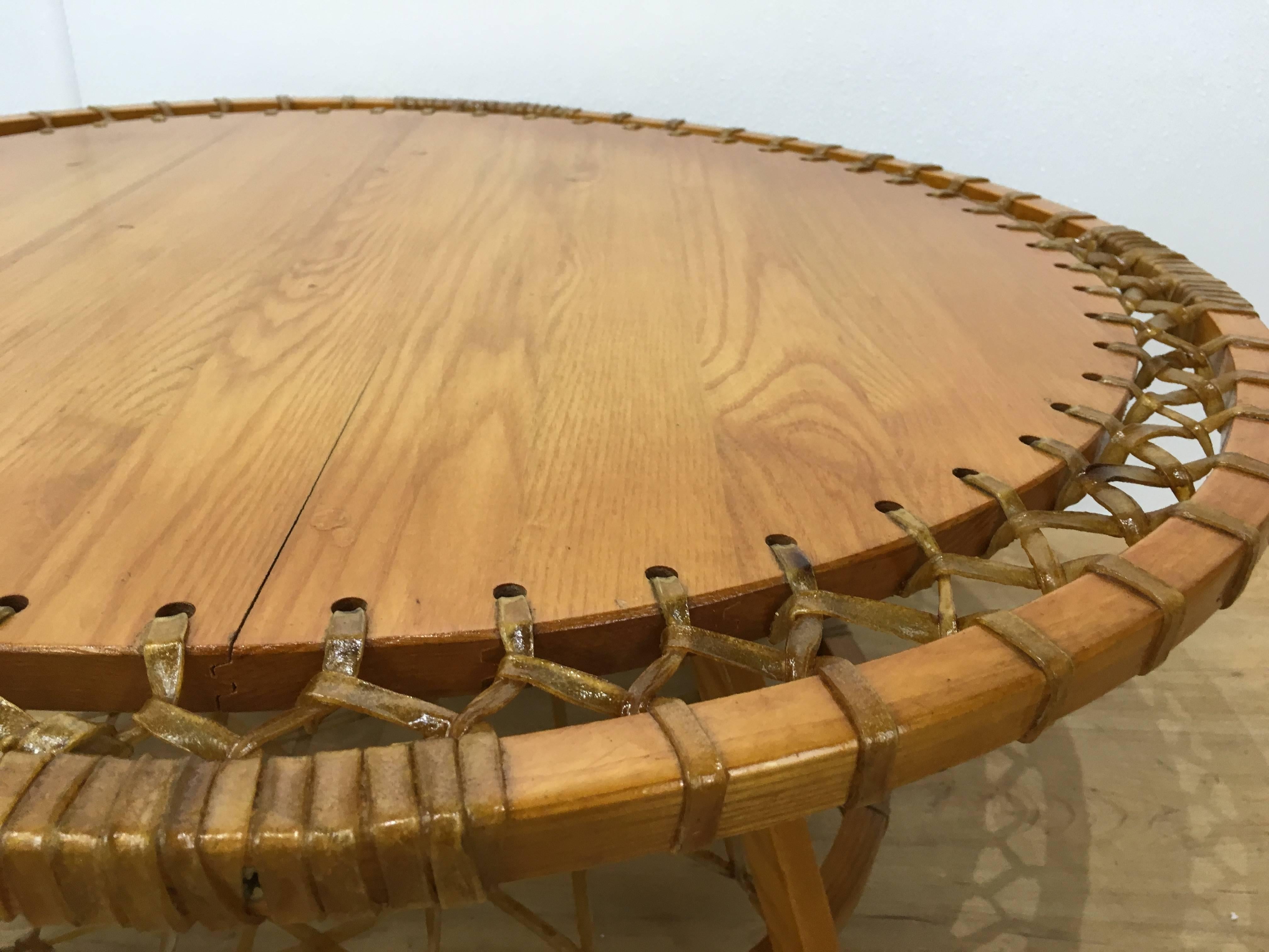 American Circular Adirondack Style Coffee Table For Sale