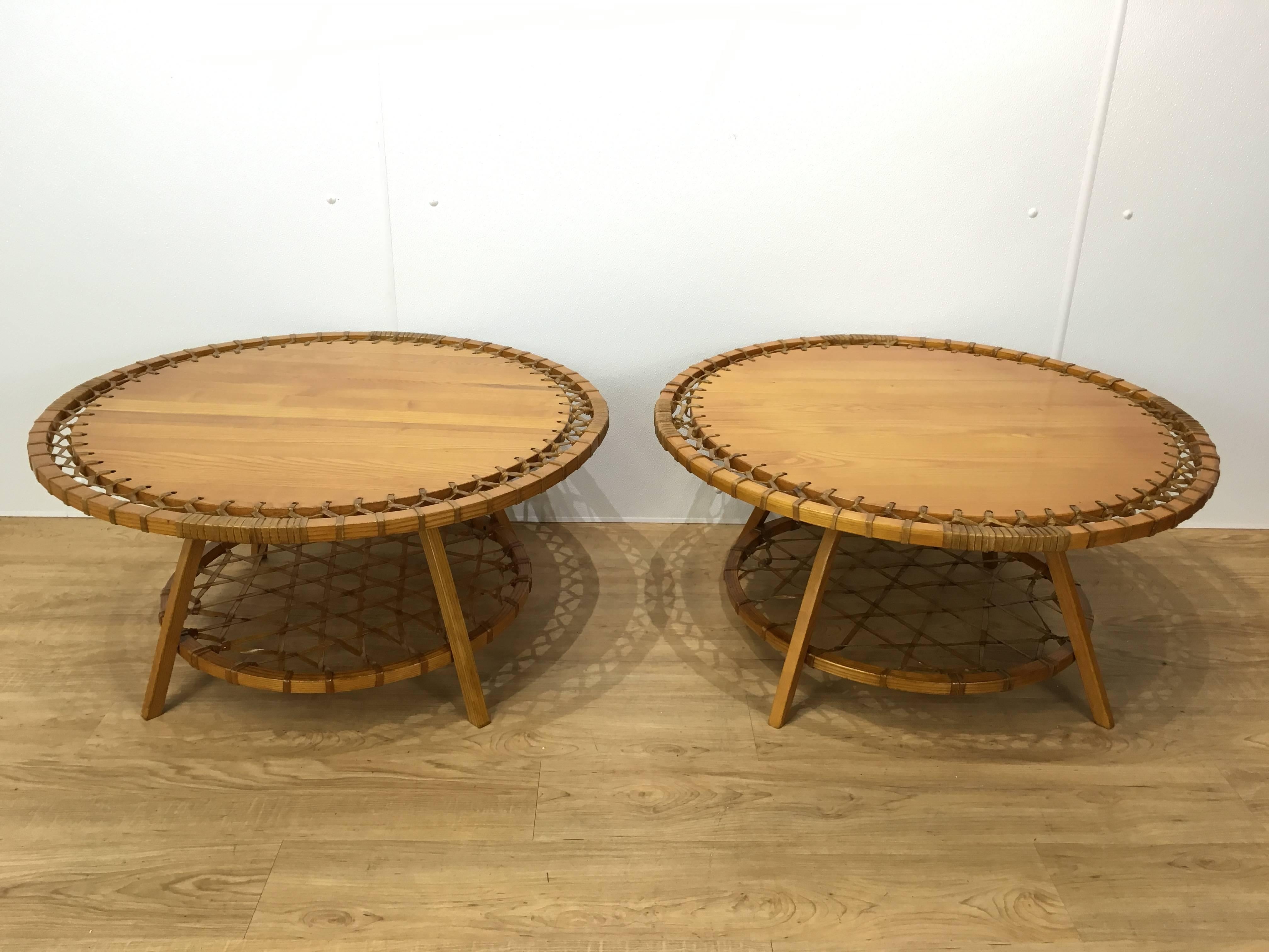 20th Century Circular Adirondack Style Coffee Table For Sale