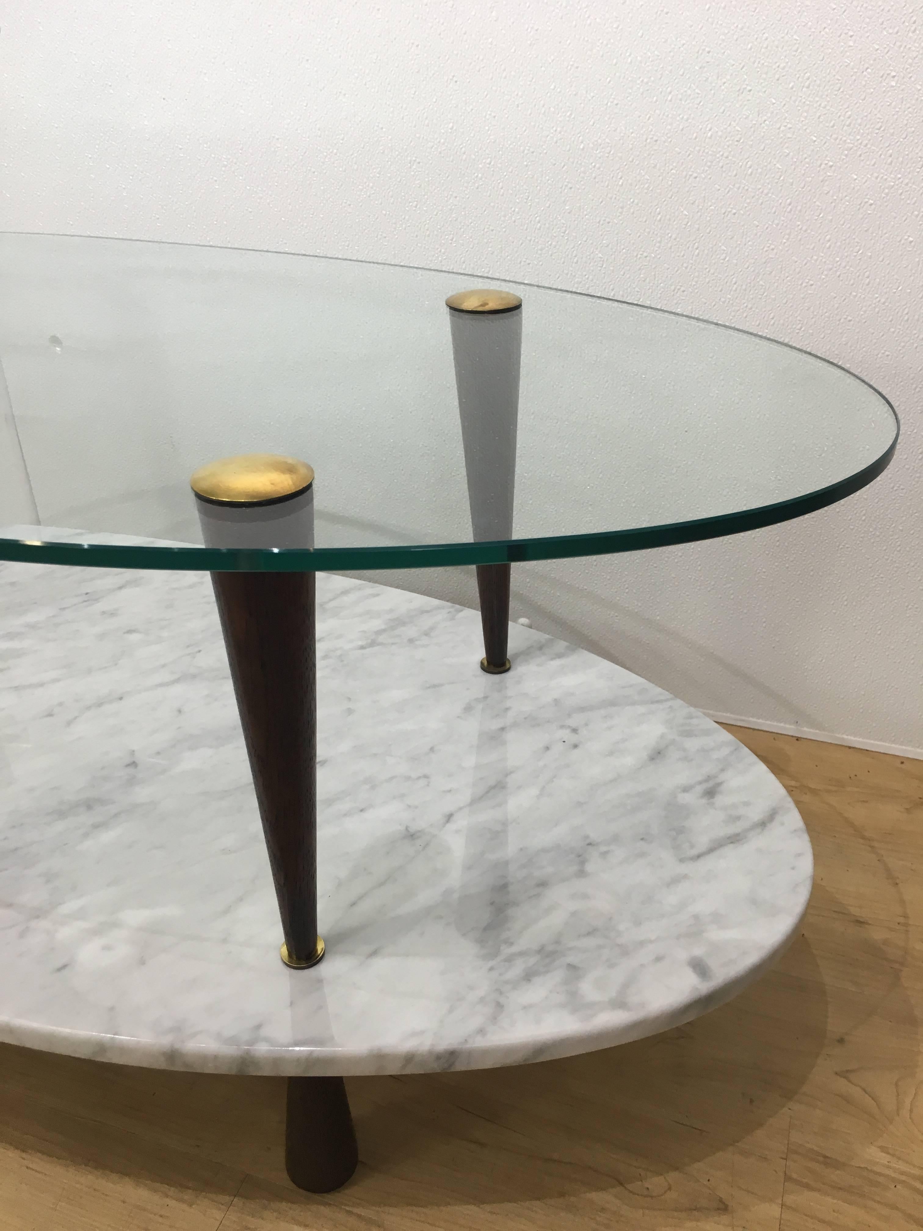 2 tier marble coffee table