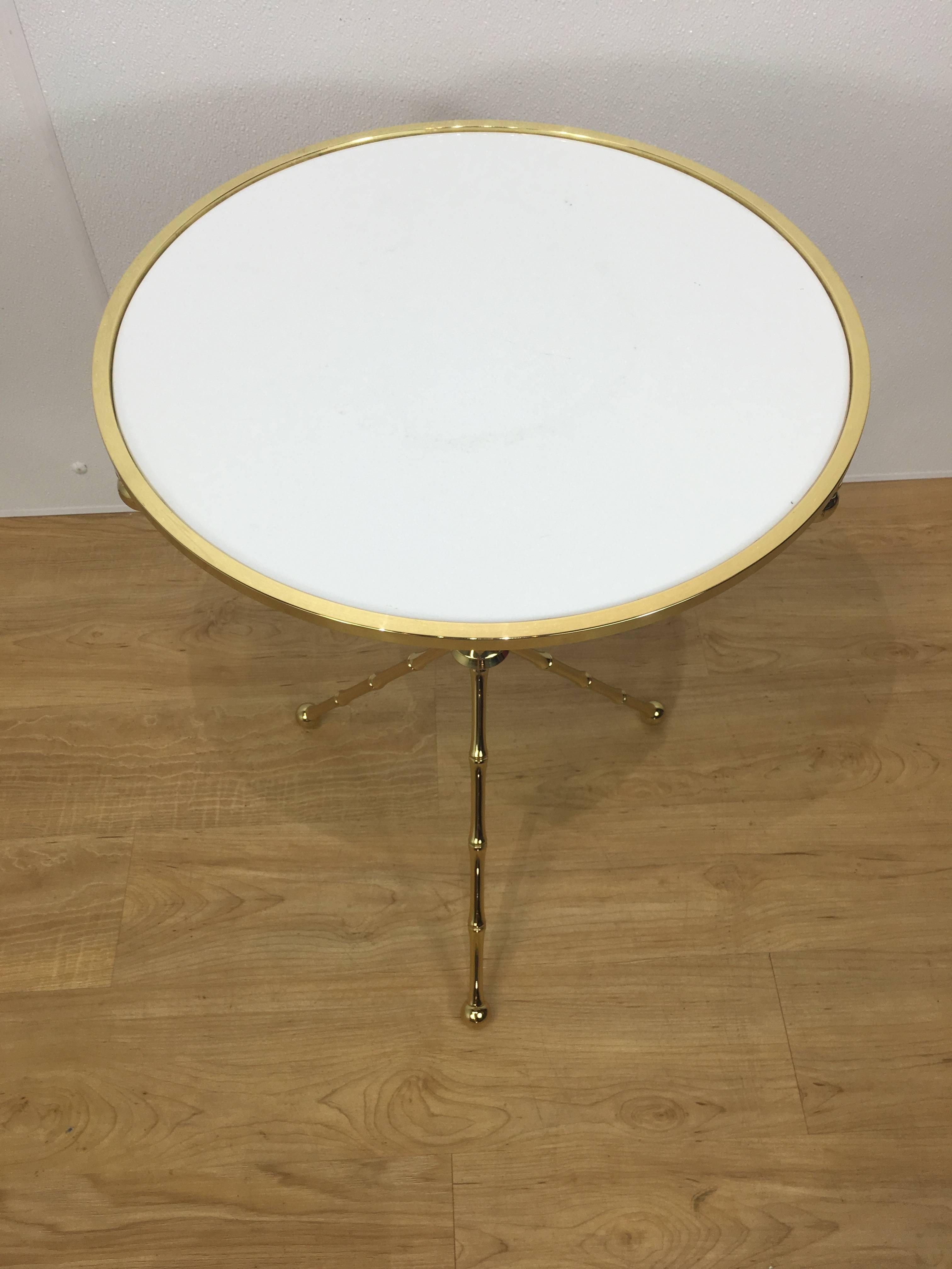 French Maison Baguès Bamboo Motif Table For Sale