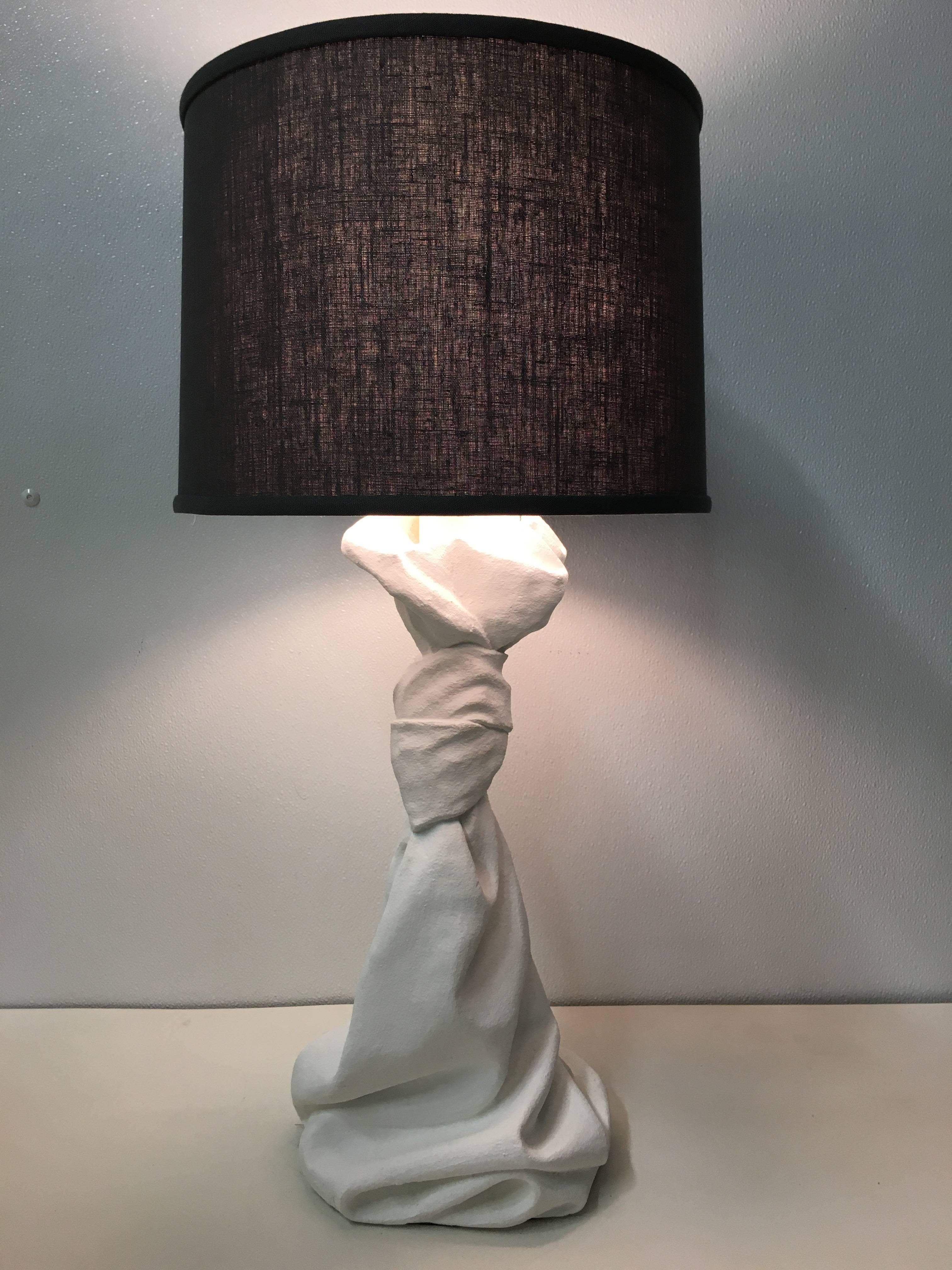 Pair of John Dickenson Style Draped Table Lamps In Good Condition In Atlanta, GA