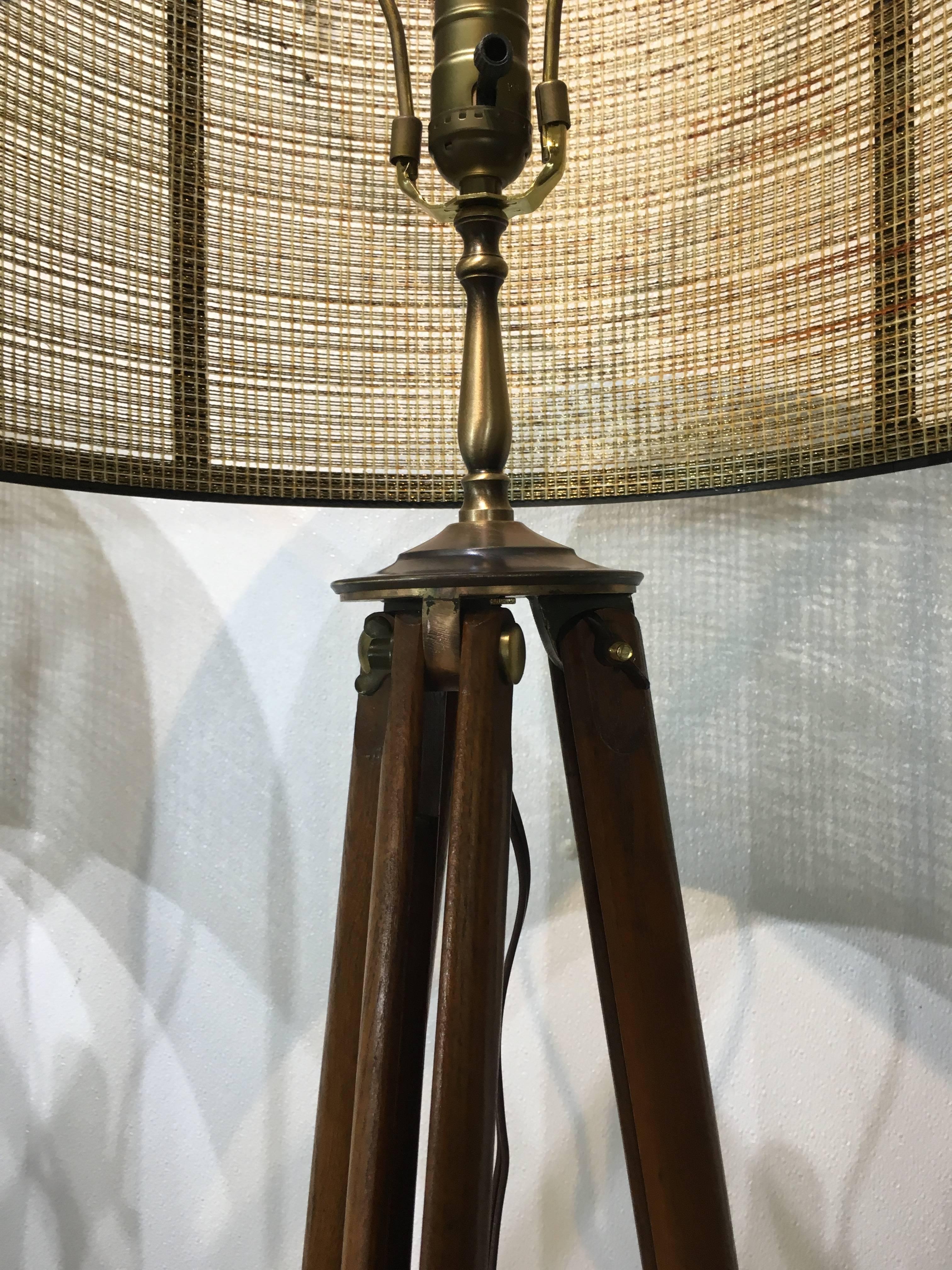 20th Century Pair of Antique Surveyor Floor Lamps