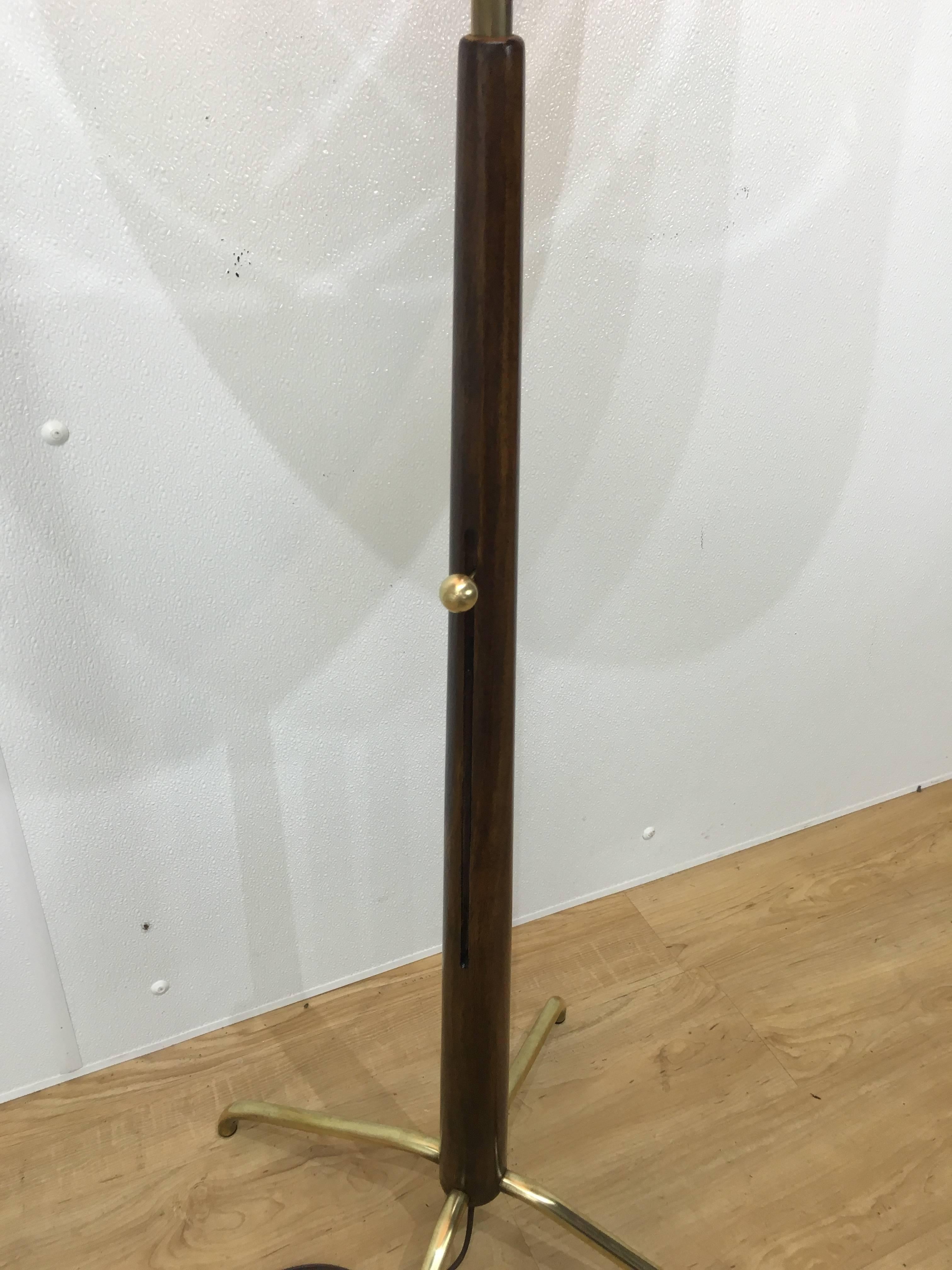 American Robsjohn- Gibbons Stye Adjustable Mid-Century Floor Lamp