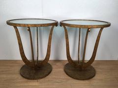 Pair of Art Deco Style Lyre Side Tables