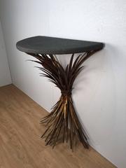 Hollywood Regency Sheaf of Wheat Console