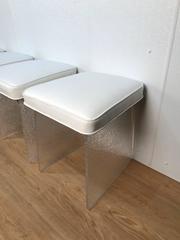 Two Lucite Benches-Stools