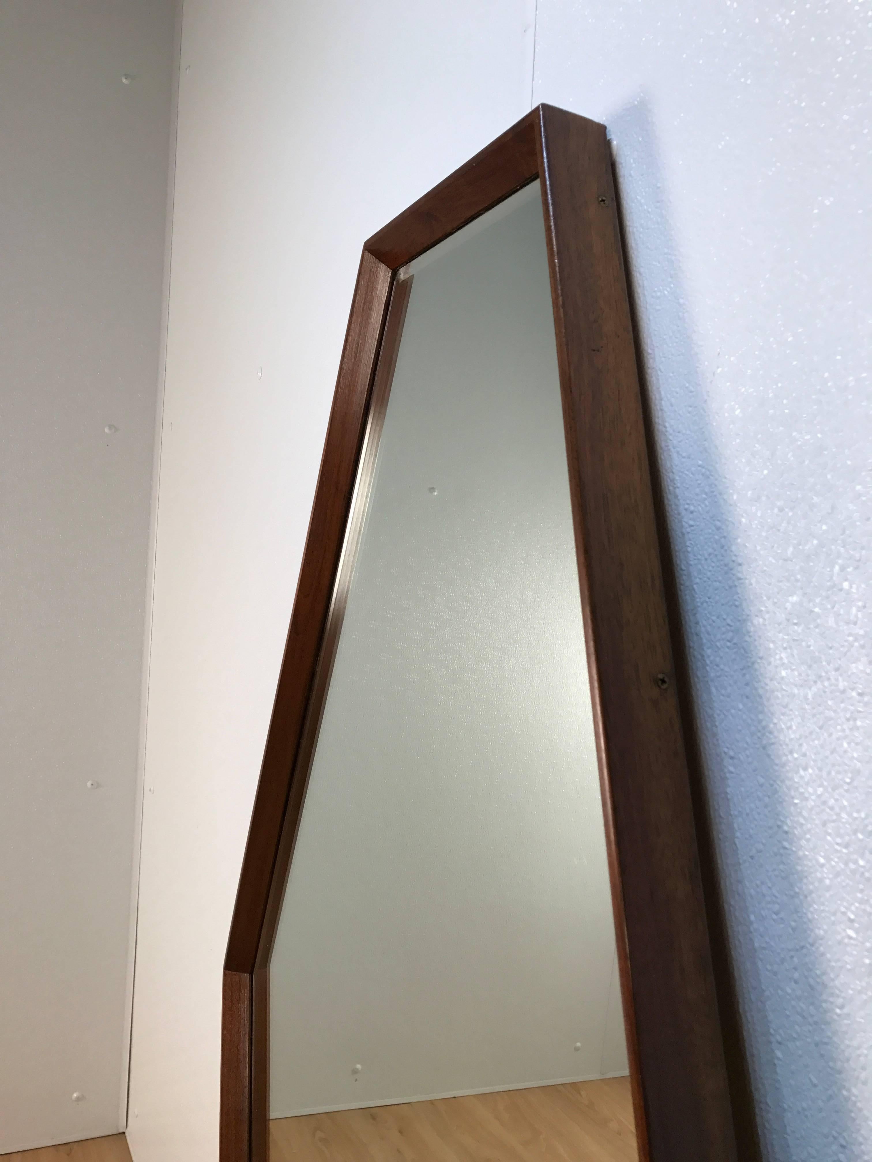 Pair of Edmond Spence hexagon mirrors, exceptional jewel like examples with bevelled mirrors.
